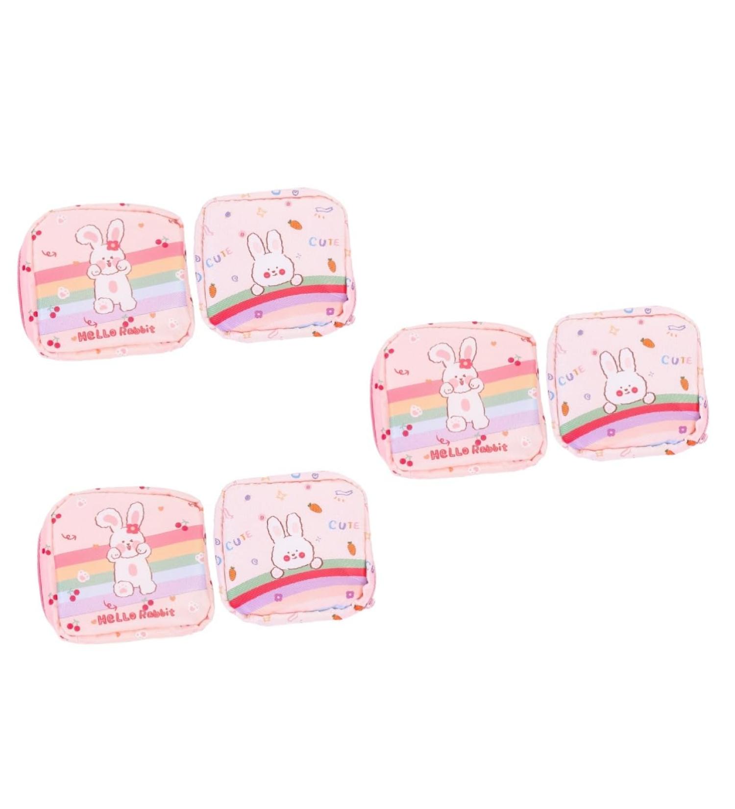 Lurrose 6 Pcs Cotton Storage Bags for Women's Bandages & Period Pads | Portable Fabric Organizer for Small Objects | Ideal for Students | Dimensions: 13x11.5x4.5cm - Buy Online on GoSupps.com