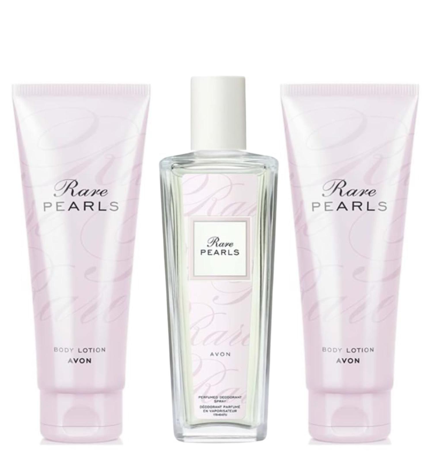Generic Avon Rare Pearls Body Lotion Duo + Perfumed Deodorant Spray - Luxurious Fragrance Set | Floral | Cruelty Free - Buy Online on GoSupps.com