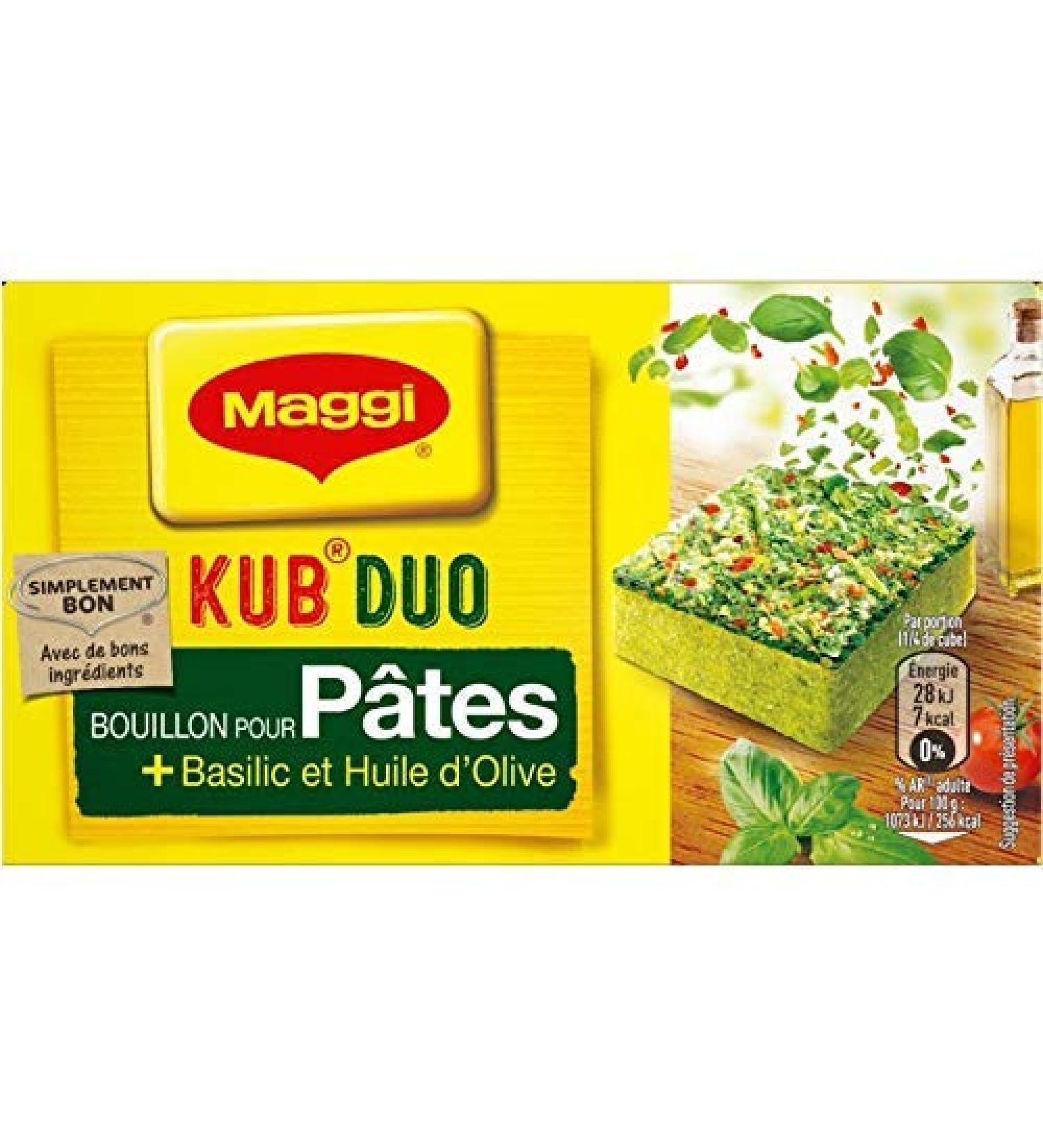 NESTLE MAGGI - Bouillon Kub Duo P tes Basilic 105G - Lot De 2