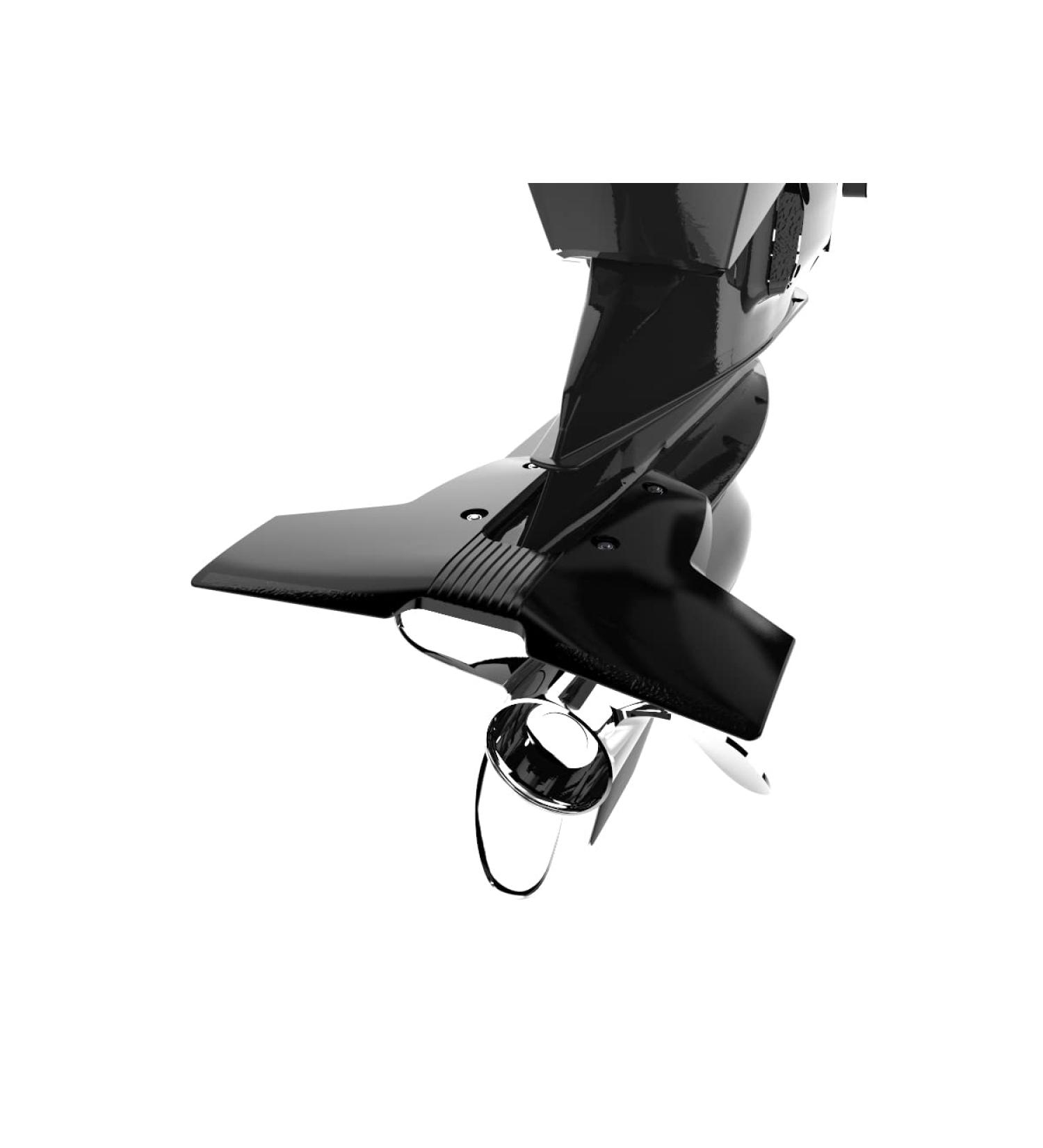 STINGRAY HYDROFOILS - Classic Junior Hydrofoils for 9.9-40 hp (Black) - Best for Small Boats - Stabilizer Fins for Outboard/Outdrive Motors - Made in The USA
