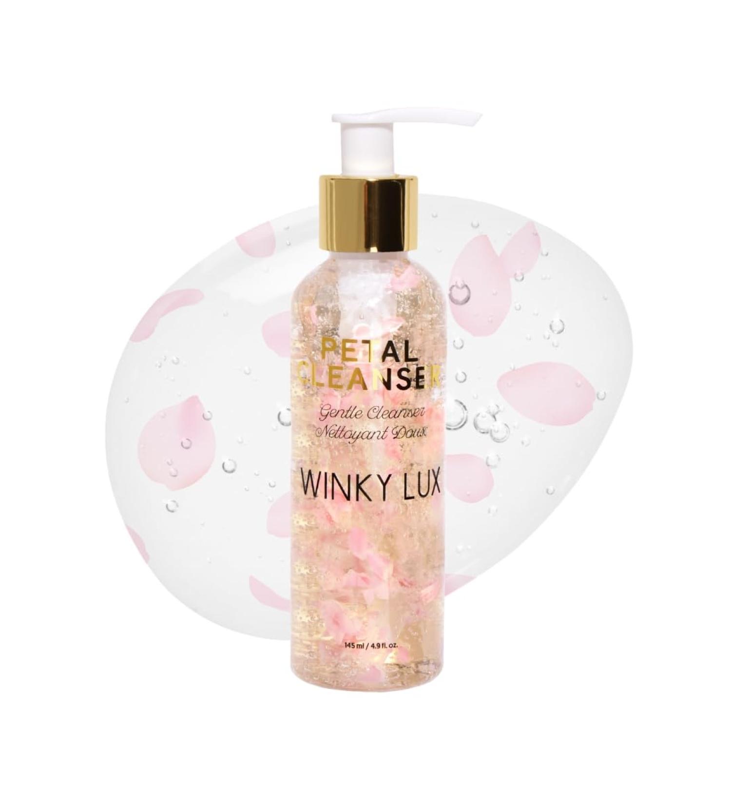 Winky Lux Petal Cleanser - Gentle Rose Water Facial Wash & Makeup Remover for Dry Sensitive Skin | Vitamin C & Glycerin Brightening Face Wash - International Shipping Available - Buy Online on GoSupps.com