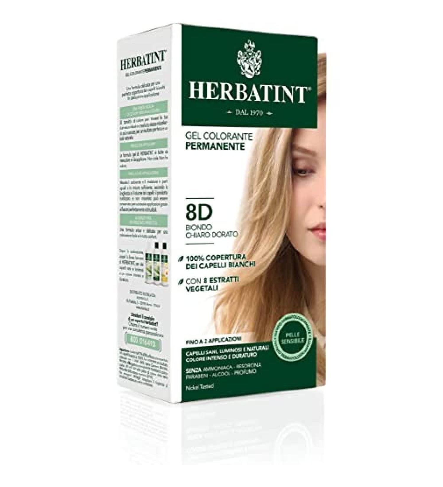 Herbatint 8D Light Golden Blonde 150ml - Natural Hair Color - Buy Online on GoSupps.com