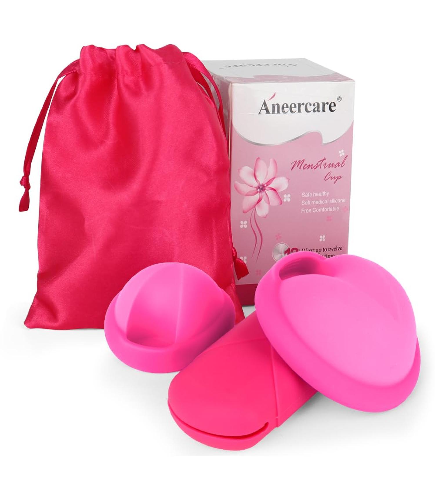 Foreverup Menstrual Disc Set - Reusable Silicone Menstrual Discs for Sports & Swimming | Eco-Friendly Alternative to Tampons (Pink S+L) - Buy Online on GoSupps.com