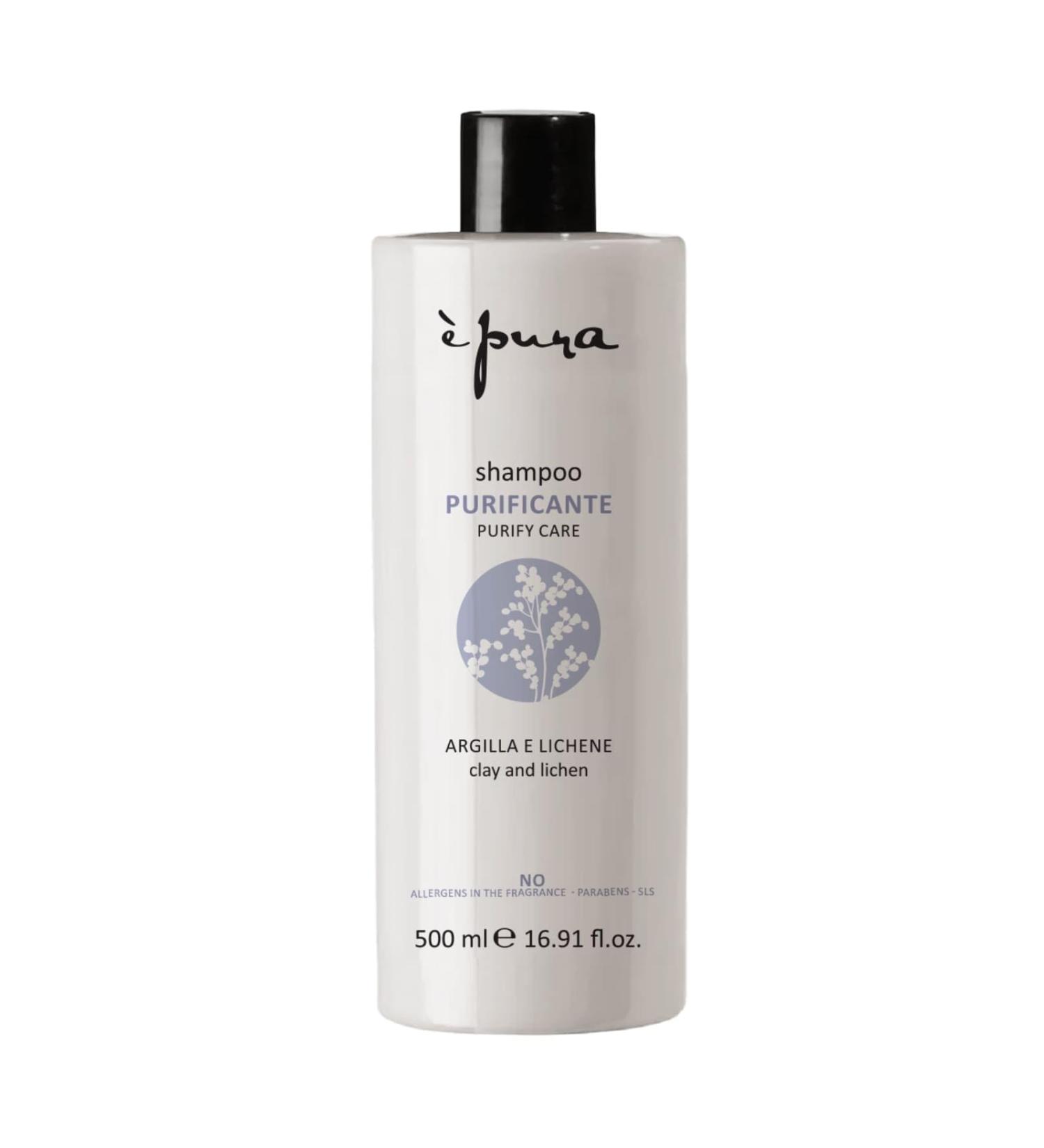  Pura - Purifying Shampoo Care - Professional Treatment for Oily Hair and with Excess Sebum - with Clay and Lichen - 500 ml - Buy Online on GoSupps.com