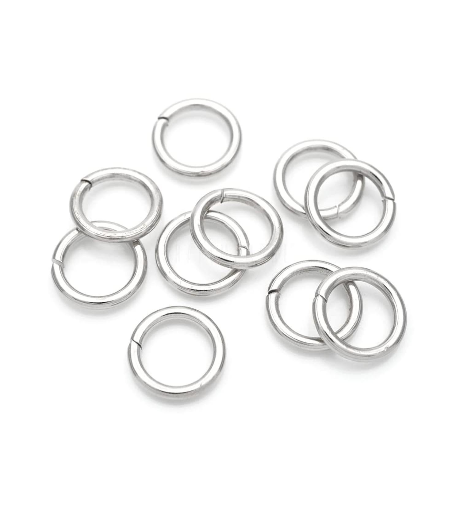 CRAFTMEMORE 8mm Silver Jump Rings - Pack of 100 Split Rings for DIY Jewelry Making - Buy Online on GoSupps.com