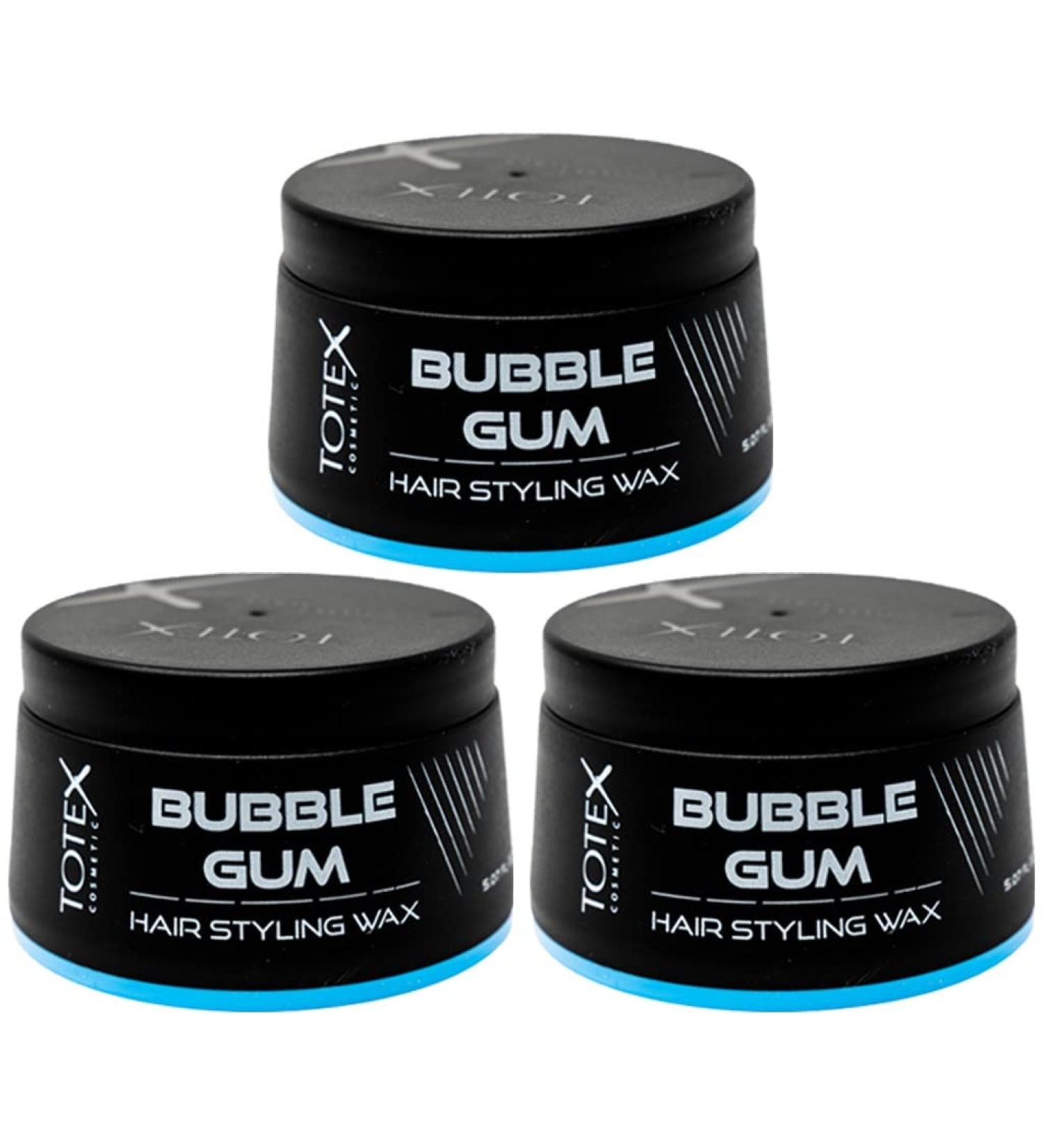 Totex BUBBLE GUM Hair Styling Wax I Bubble Gum Hair Wax I Chewing Gum Scented Hair Wax I Shiny Natural Hair Look I 150ml (3 Pieces) - Buy Online on GoSupps.com