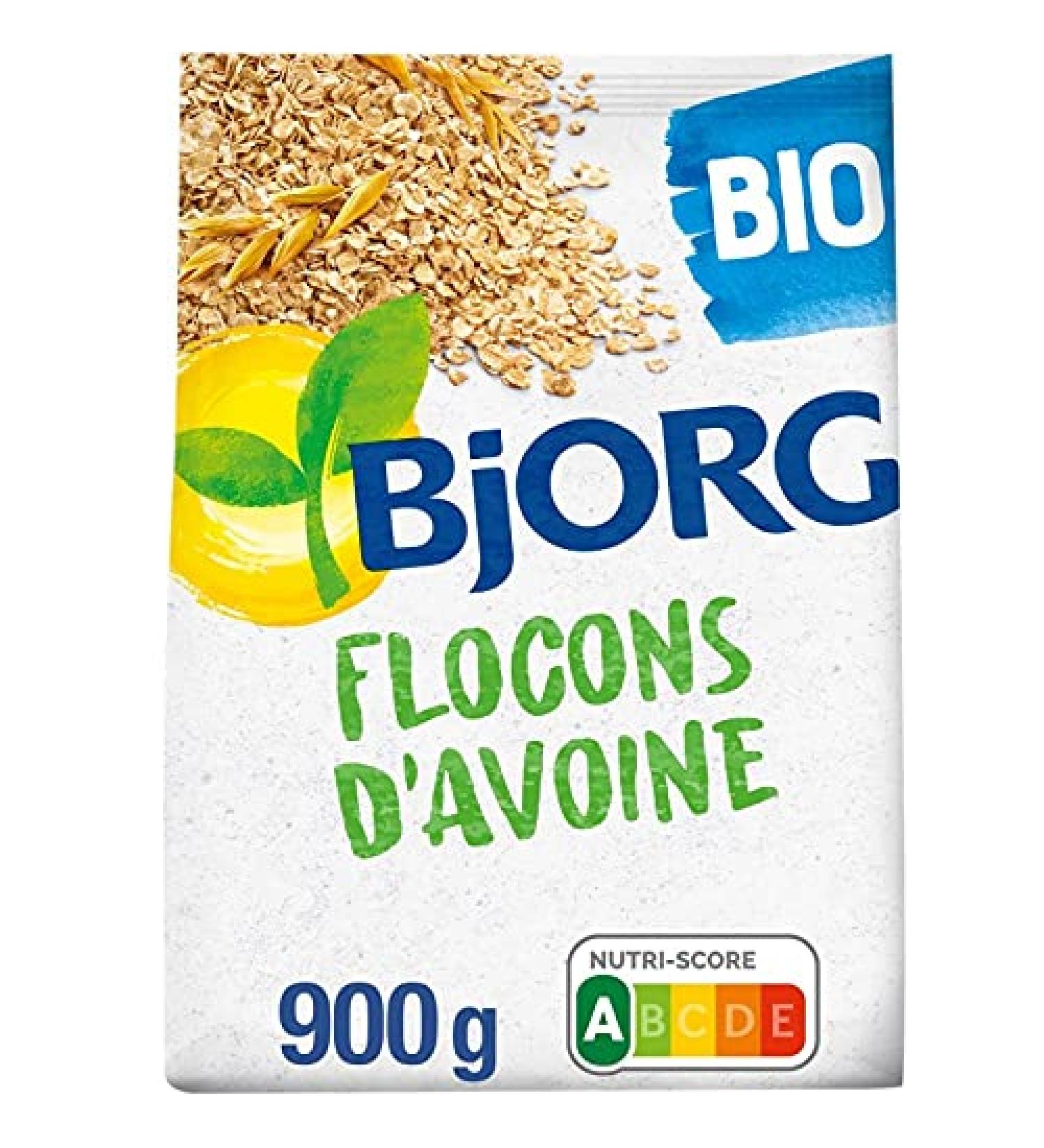 BJJORG. Flocons d'Avoine Bio 900g Petit-d jeuner sain et nerg tique pour bien commencer la journ e- Lot De 3