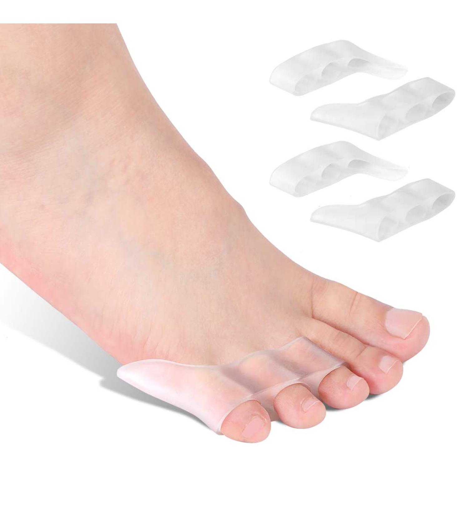 Haofy Silicone Toe Spreader - 4 PCS Small Toe Separator for Overlapping Toes Relief from Pressure & Pain - Buy Online on GoSupps.com
