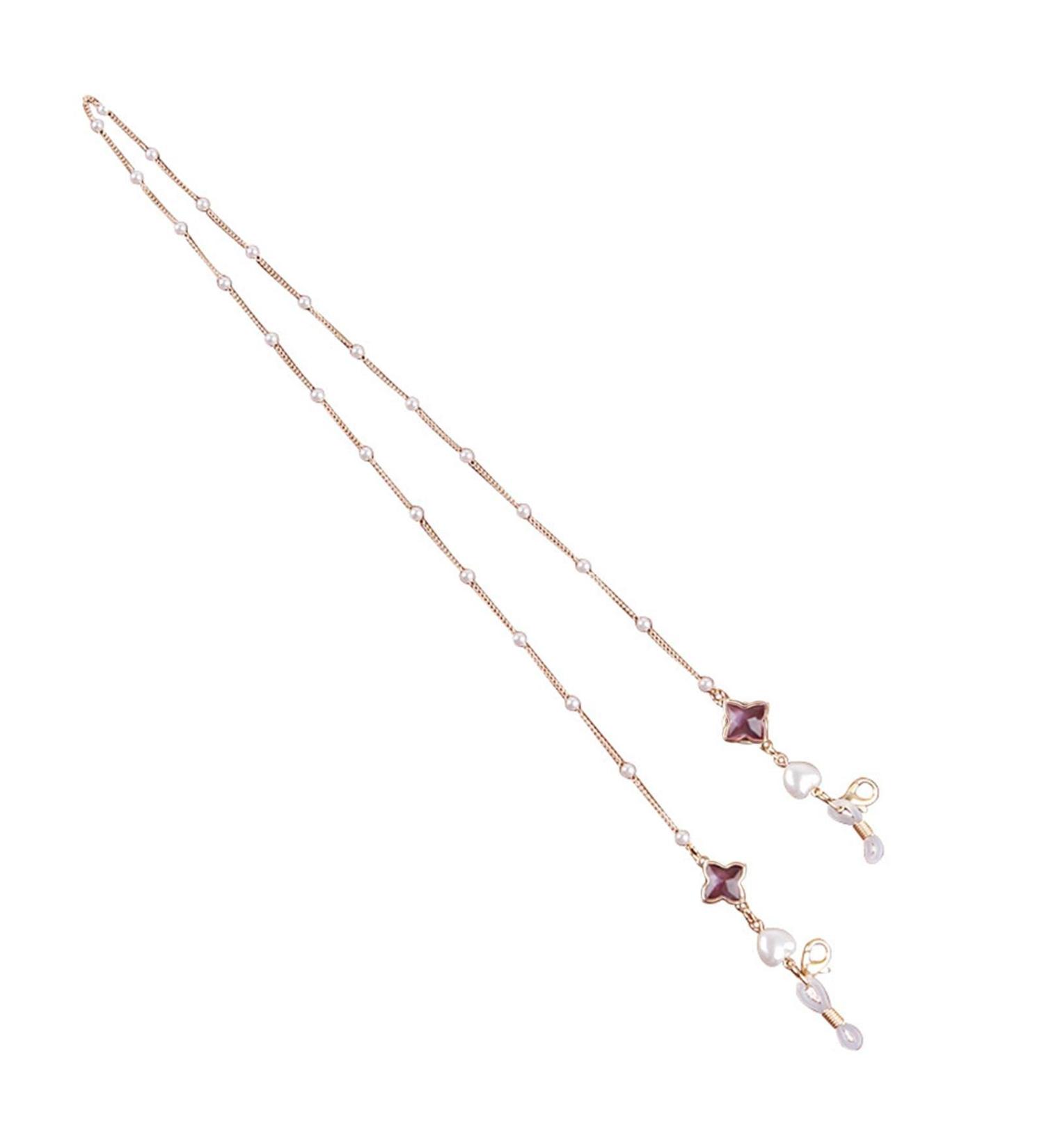 Seasaww Glasses Chain - Retro Light Purple Fashion for Reading Glasses | 68 cm | Stylish Accessory for Adults & Children - Buy Online on GoSupps.com