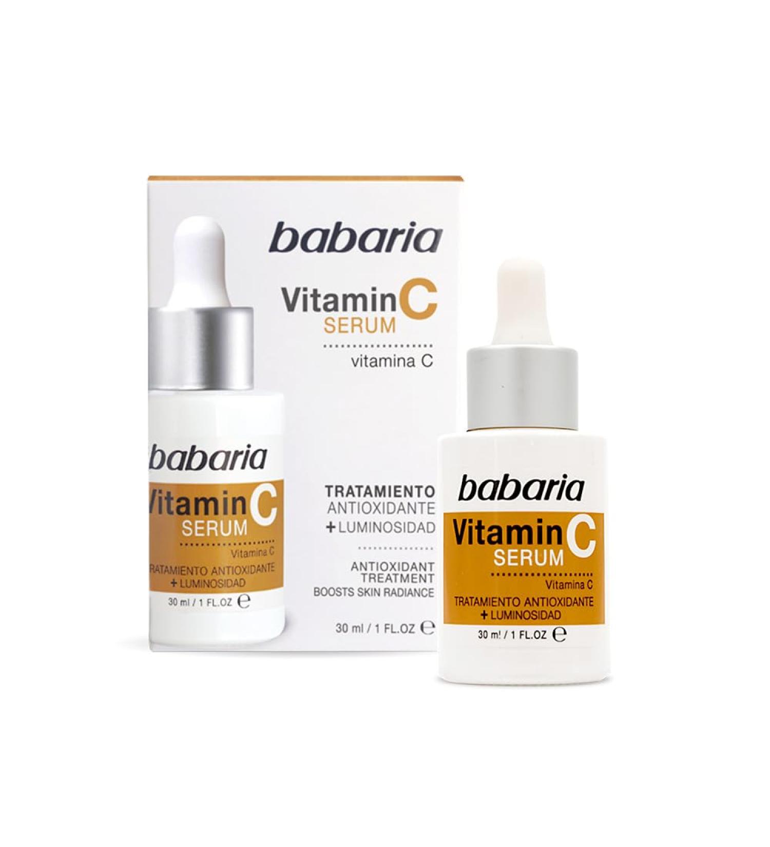  Babaria Babaria - Vitamin C Face Serum 30ml | Brightens your complexion | Anti-aging facial care for women | Antioxidant treatment | Anti-dark spots | Daily use day and night | 100% vegan - Buy Online on GoSupps.com
