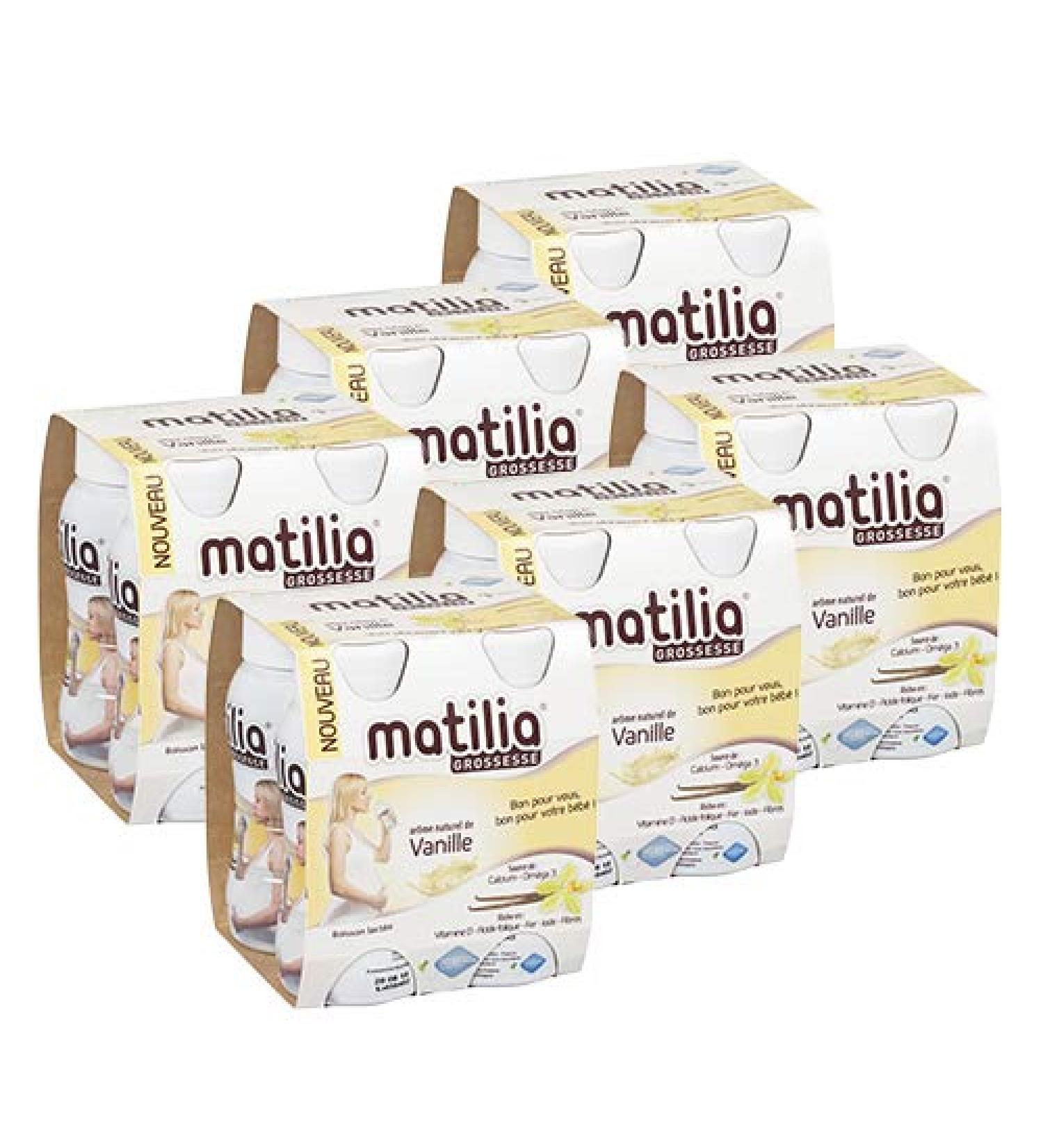 Matilia - Milk Drink Pregnancy - Vanilla - Rich in Vitamins and Minerals - Pregnant Woman - Pack of 6 - Buy Online on GoSupps.com