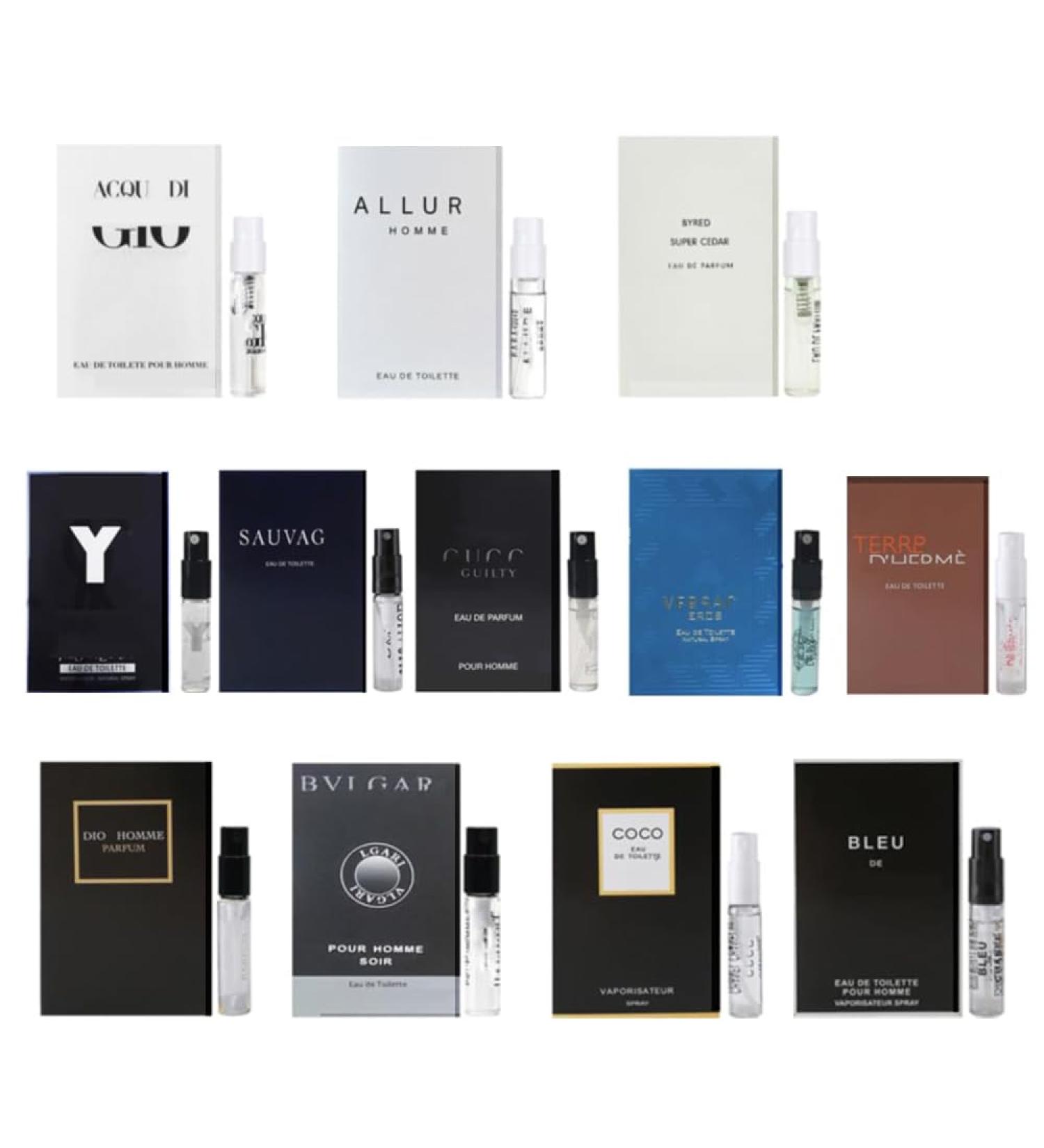 Men's Cologne Samples Fragrance Designer Perfume Sampler Set Most Popular Top Designer Brands Sample Vials Collection(12PCS) - Buy Online on GoSupps.com