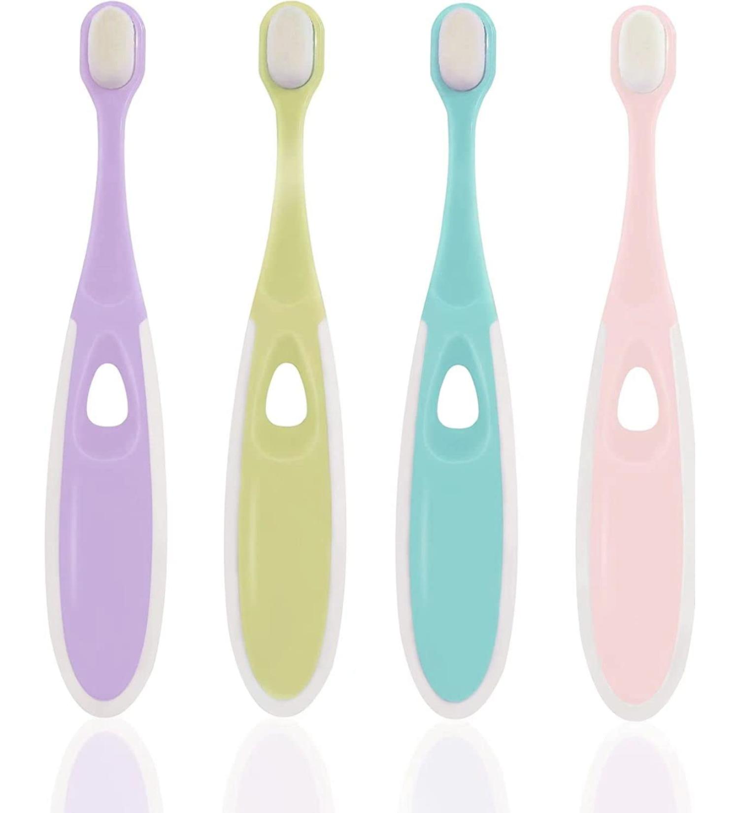Loowkin Toddler Toothbrush for 1-5 Years Old Nano Baby Toothbrush with Tongue Cleaner Kids Toothbrush 12 Months up - Buy Online on GoSupps.com