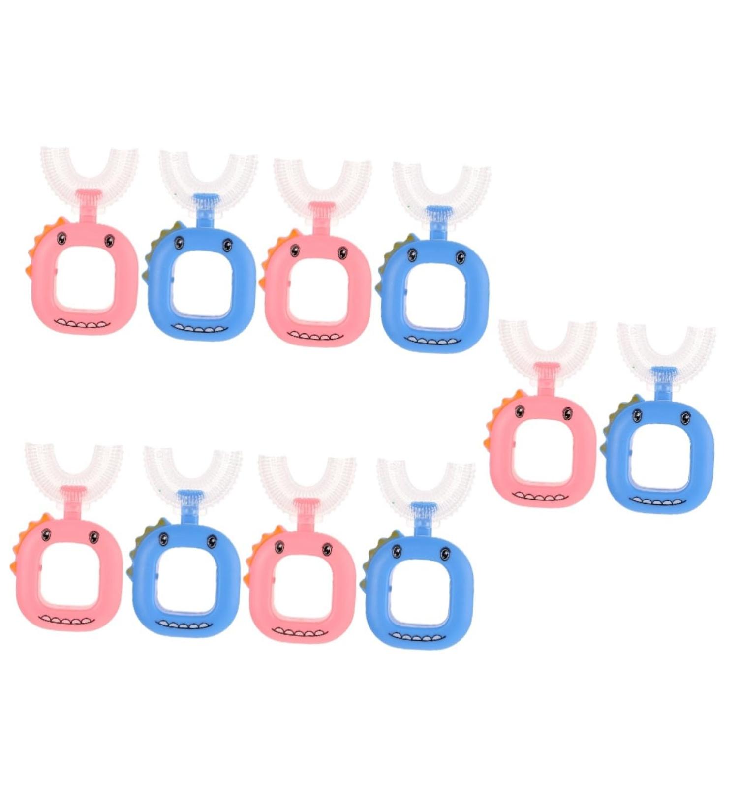 Minkissy 10-Pack U-Shaped Toothbrush for Kids | Children's Tooth Cleaning Tools & Household Accessories - Buy Online on GoSupps.com