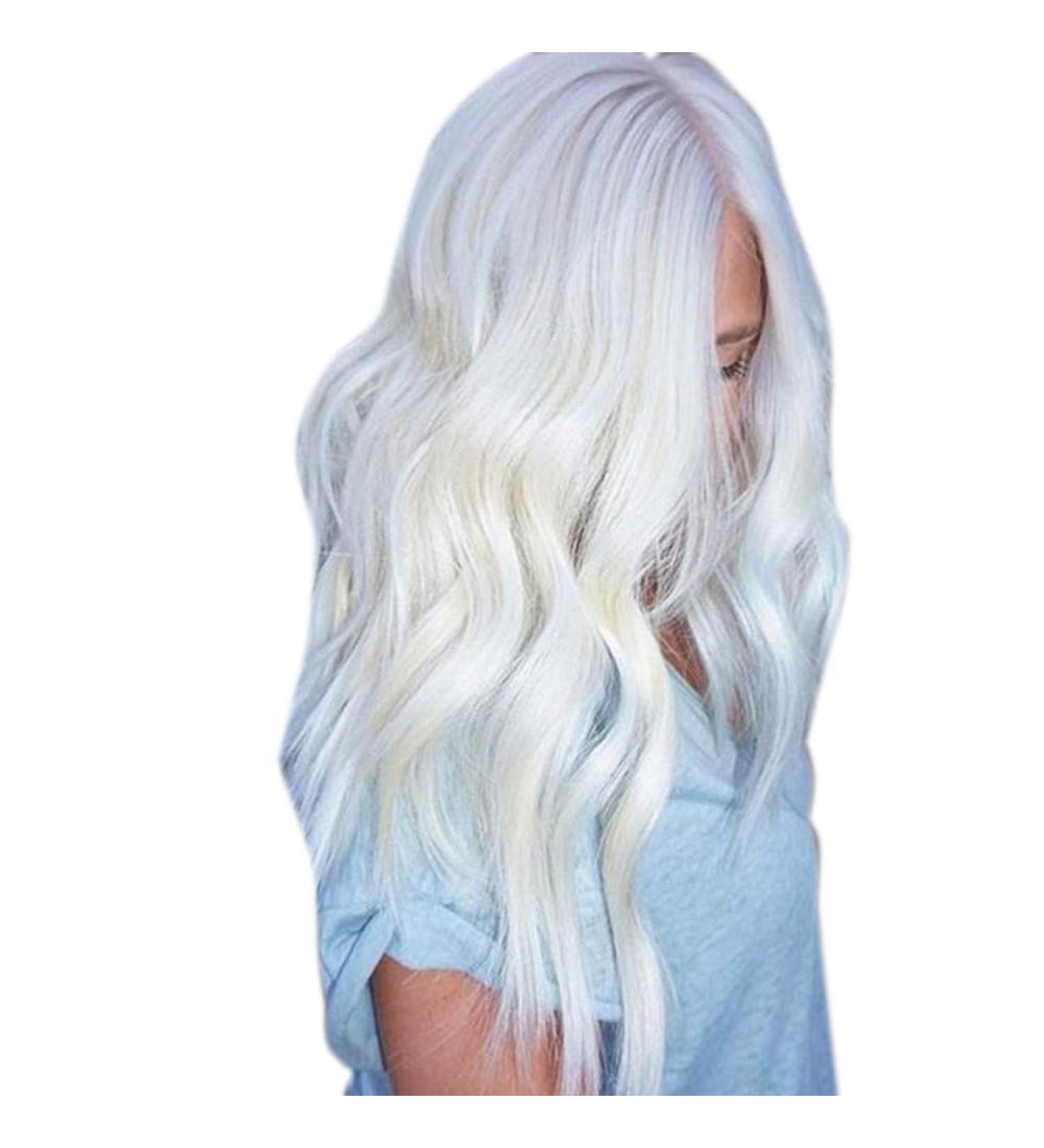 Stay & Me W ck Silver Afro Ombre Synthetic Heat Resistant Wigs for Women - Long Cire Wavy Style - Buy Online on GoSupps.com