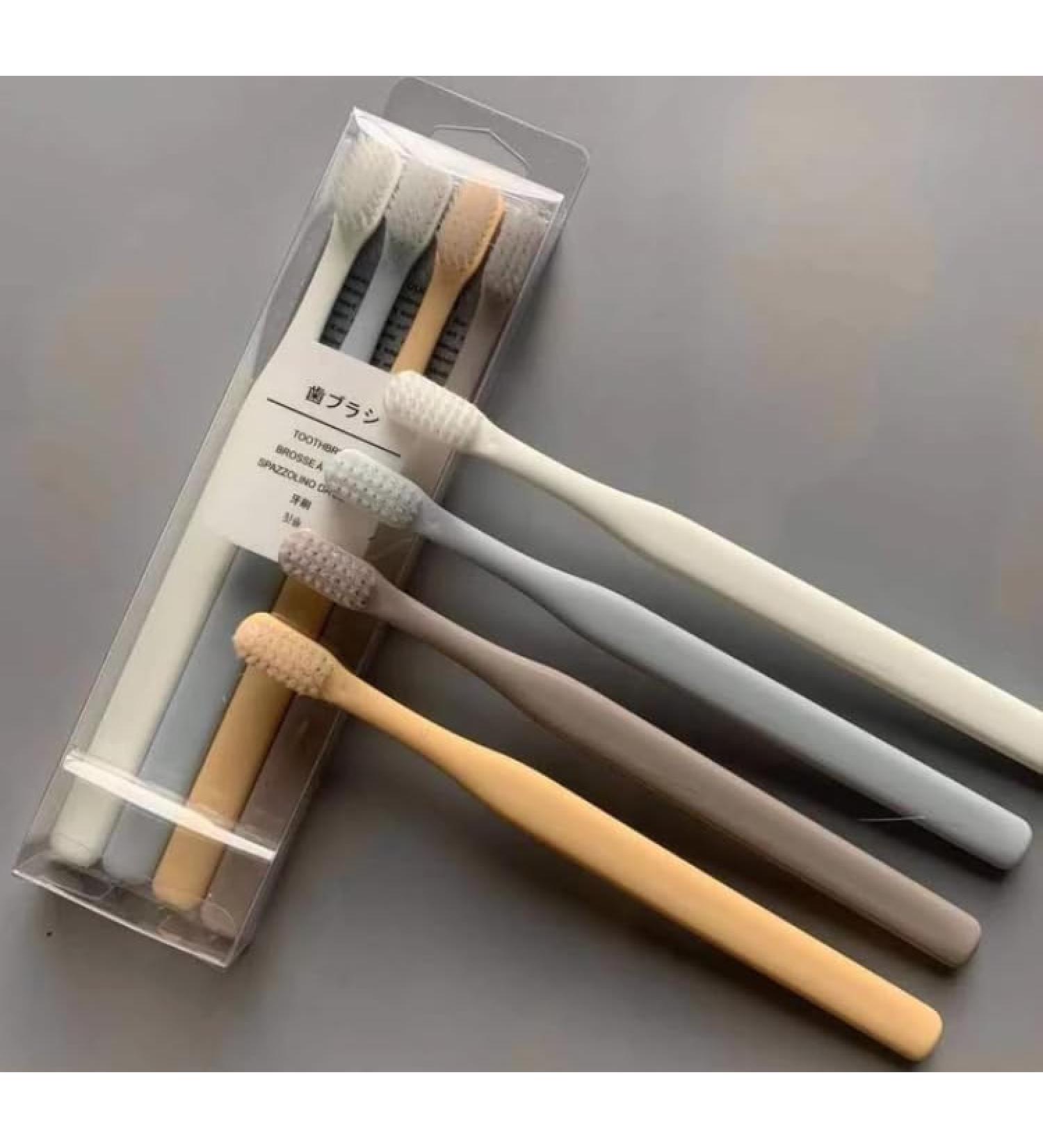 Exquisite Japanese Style Toothbrushes - Elevate Your Oral Care with Blue Orange Gray & White Options | International Shipping - Buy Online on GoSupps.com