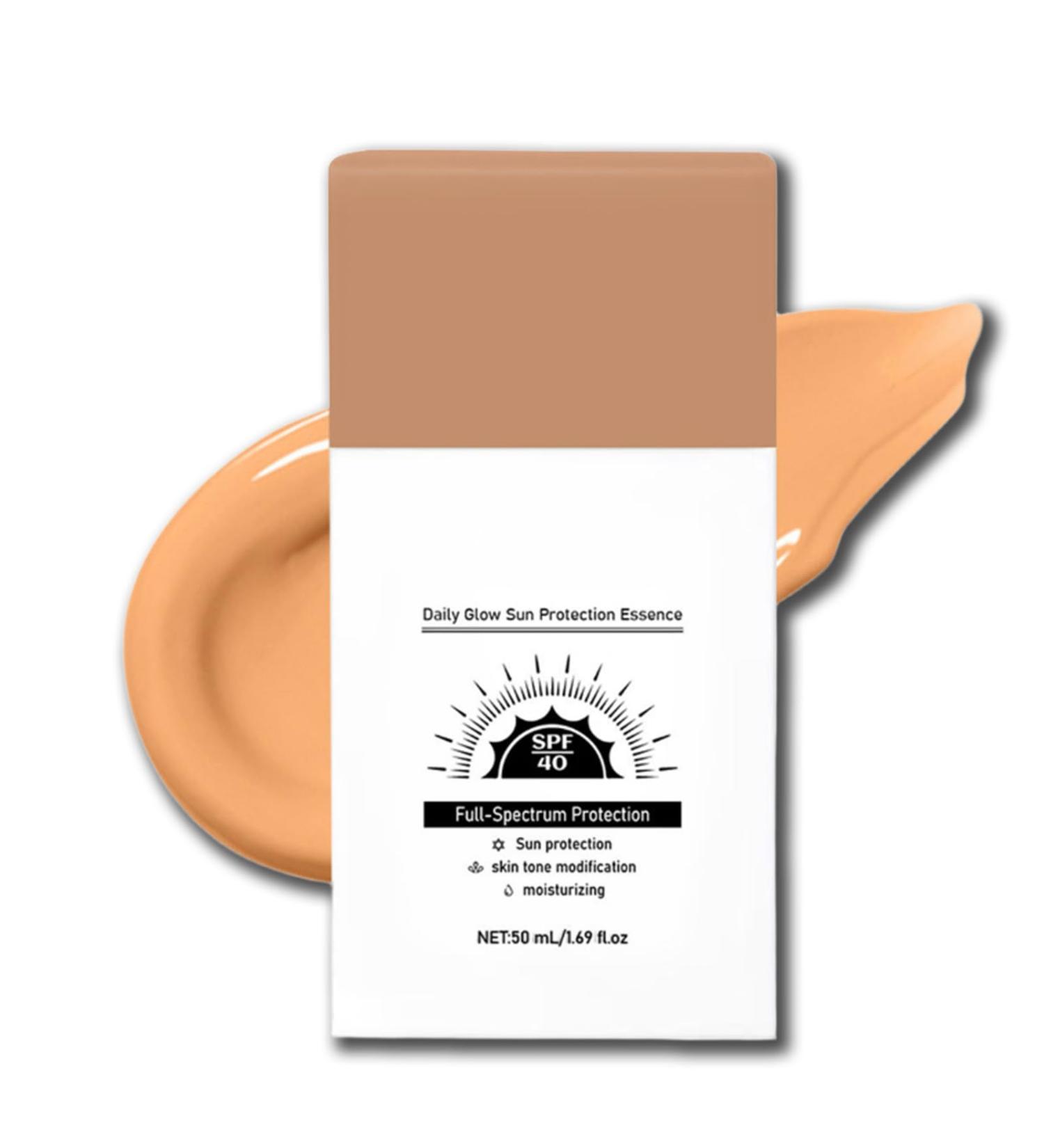 Daily Tinted Fluid Sunscreen for Face SPF 40 Korean Skincare Moisturizing Fluid with Hyaluronic Acid & Vitamin E Sheer Lightweight Broad Spectrum Protection Vegan & Cruelty-Free 1.69 fl.oz (102) - Buy Online on GoSupps.com