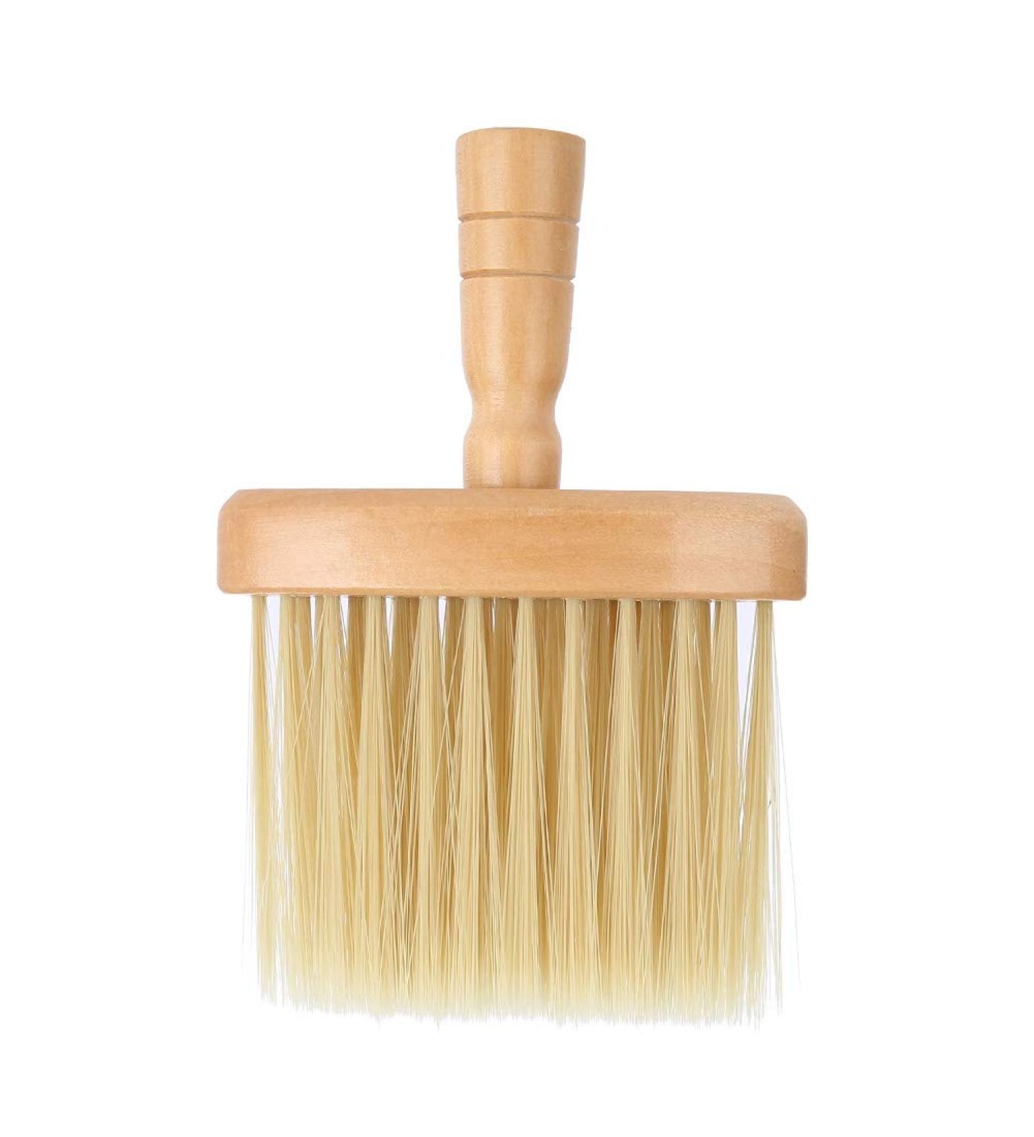 Barber Brush Neck Dusting Brush Hairdresser's Face Soft Brush Salon Hair Cleaning Wooden Broom Hairdressing Salon Cutting Beauty Hair Cleaning Tools - Buy Online on GoSupps.com