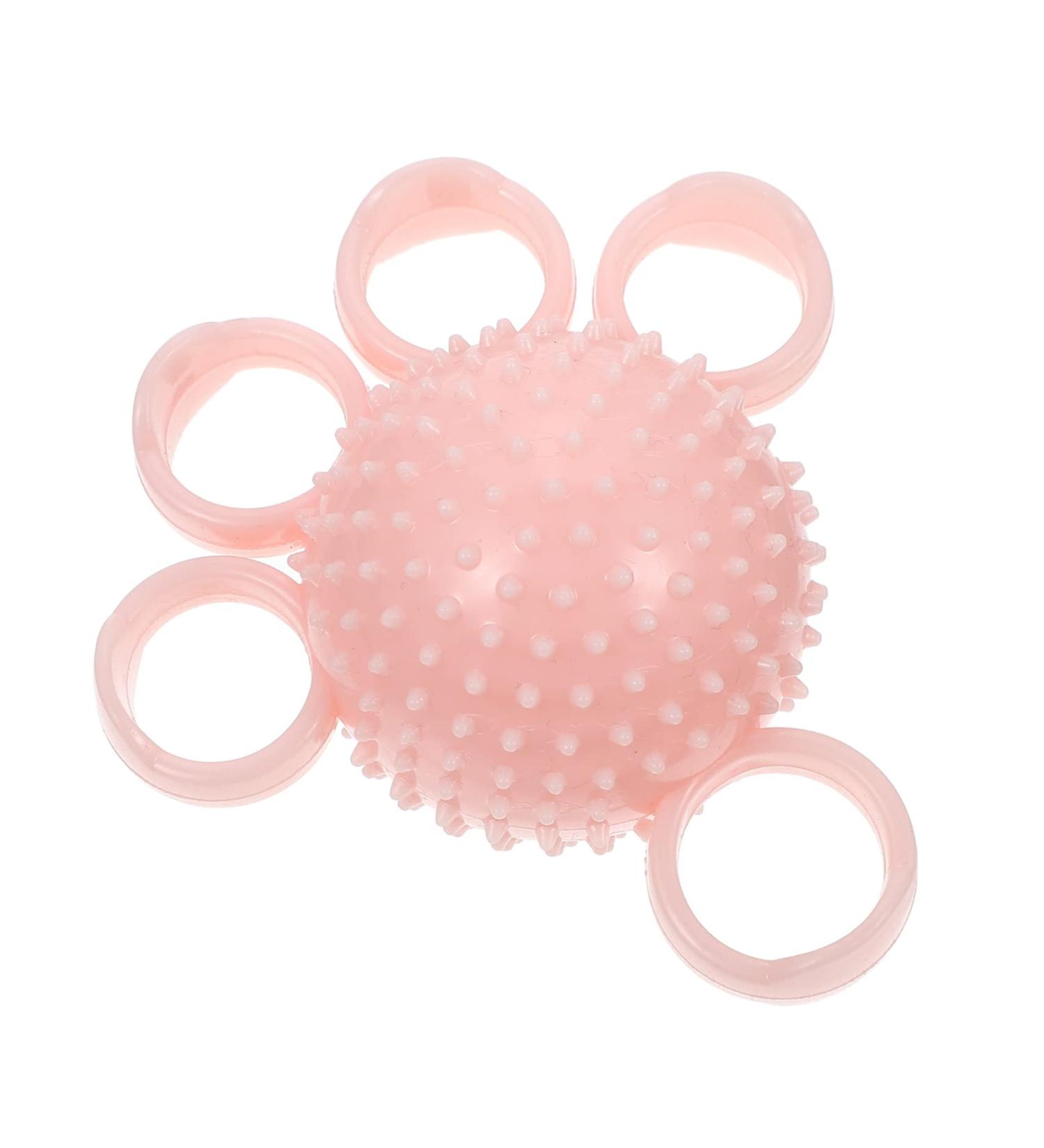 Frcolor Grip Trainer Ball - Finger Strengthening Tool for Stress Relief | Hand Joint Coach | TPR Grip Ring for All Ages - 12x12x7cm Pink - Buy Online on GoSupps.com