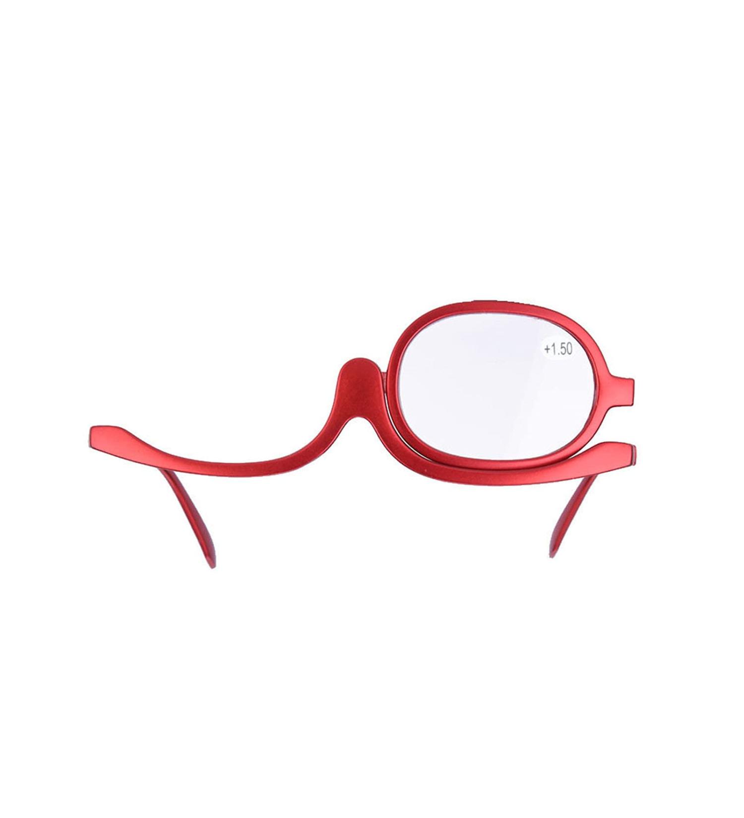Single Lens Rotating Makeup Glasses for Ladies - 150+ Red | Essential Tool for Precise Eye Makeup Application - Buy Online on GoSupps.com