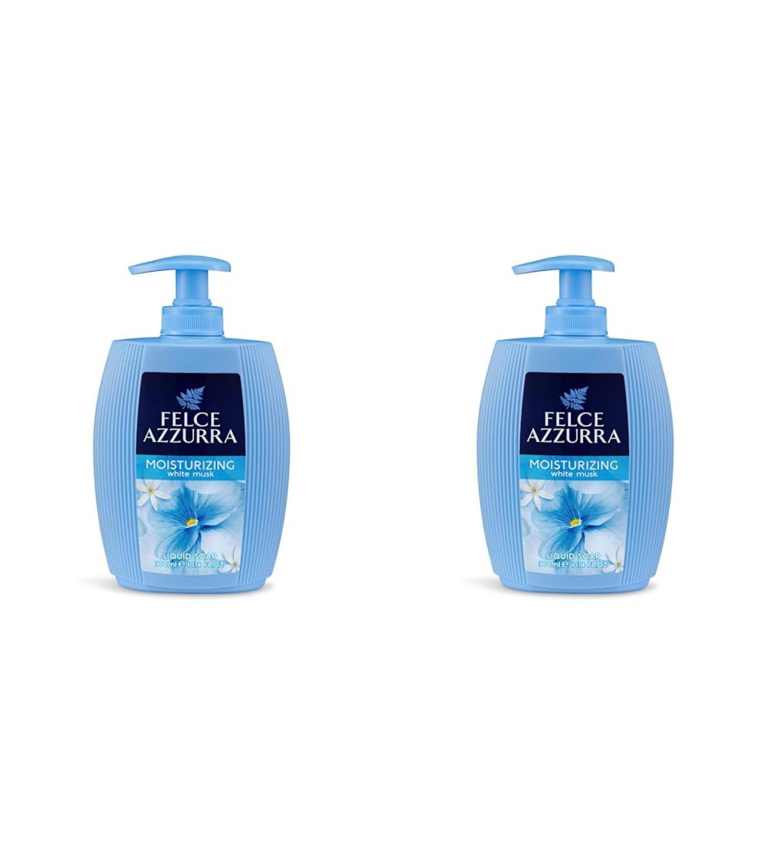 Felce Azzurra Liquid Soap White Musk - Fresh Citrus Fragrance - 2 Pack (300 ml each) - International Shipping Available - Buy Online on GoSupps.com