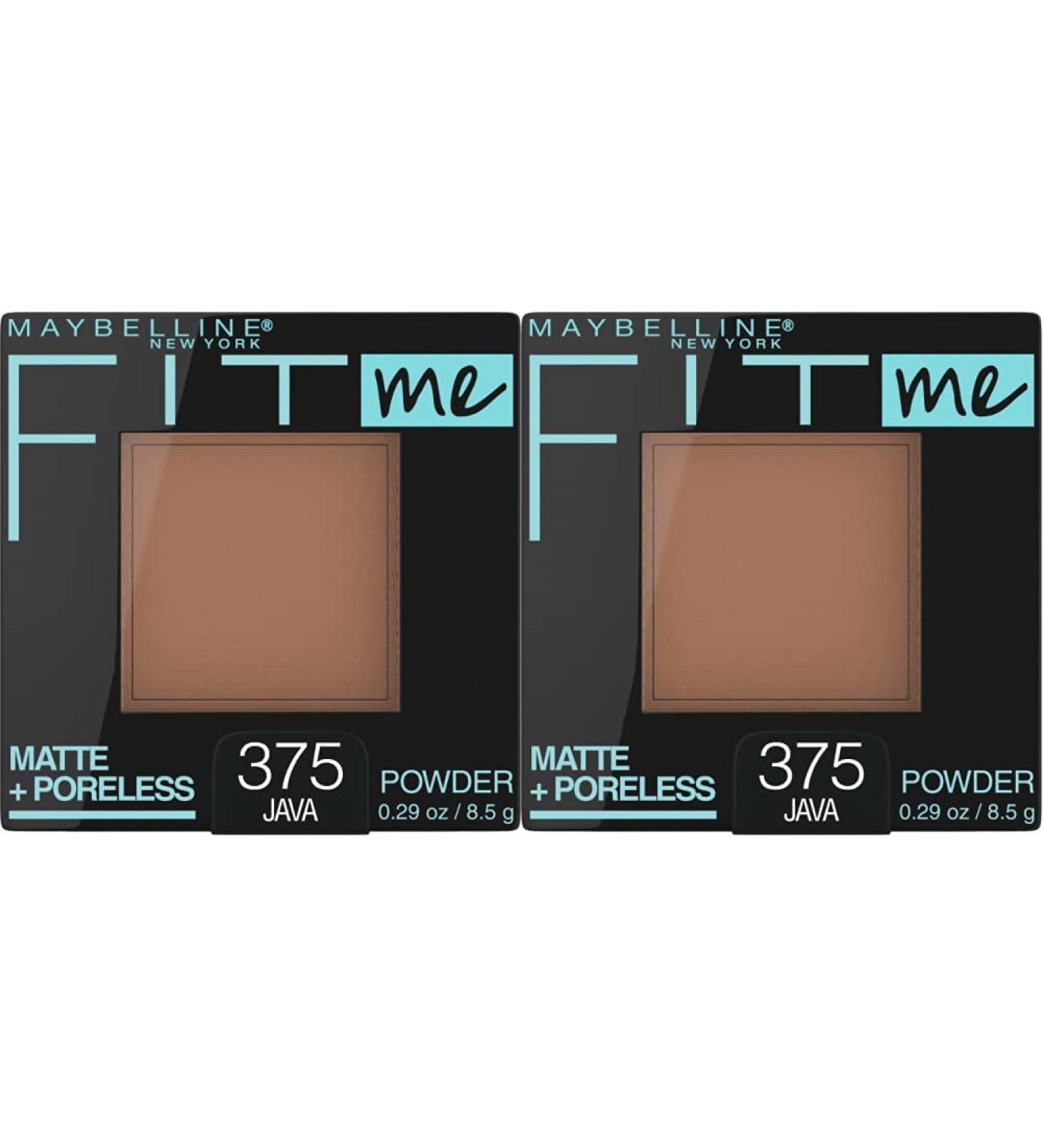 Maybelline Fit Me Matte + Poreless Pressed Face Powder Makeup Java 1 Count - Pack of 2 | Long-lasting Formula for Flawless Skin - Buy Online on GoSupps.com