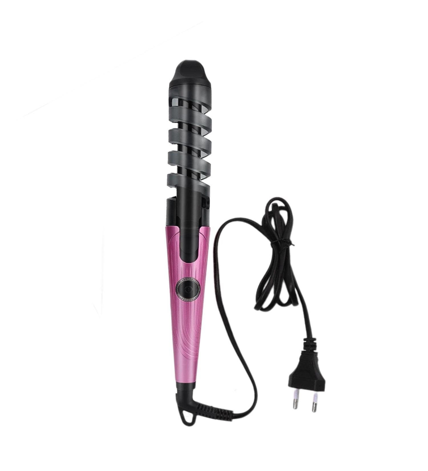 Hair Curling Wand | Portable Curling Wand | Automatic Hair Curler Hair Straightener and Curler 2 in 1 Curling Iron for Hair Styling Pink US - Buy Online on GoSupps.com