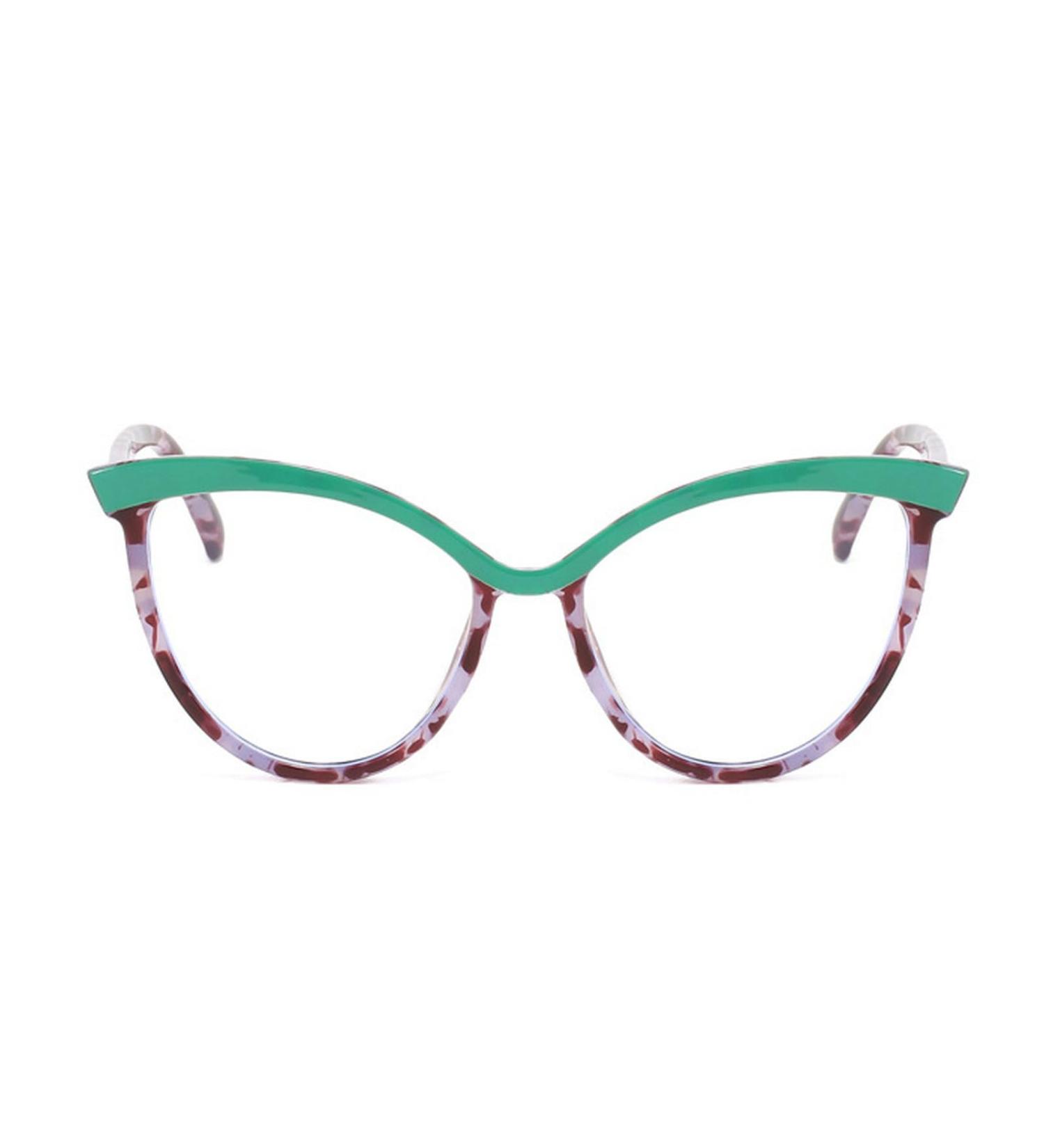 Laureles Computer Cat Readers - Blue Light Blocking Reading Glasses for Women Clear Lens Magnifying Eyeglasses in Green Leopard (1.5x - Buy Online on GoSupps.com