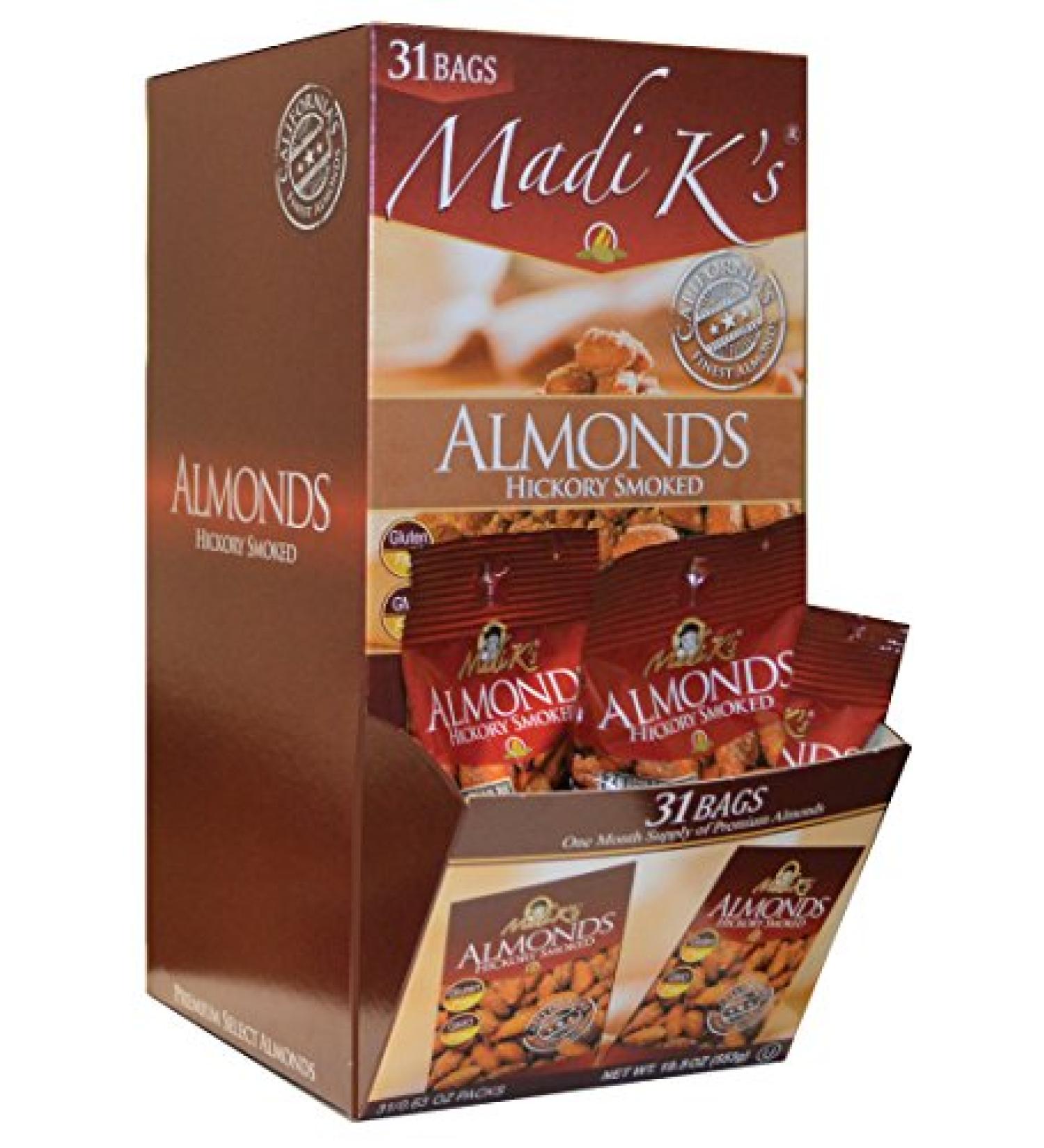 Madi K's Hickory Smoked Almonds, 31 Count, Package may vary