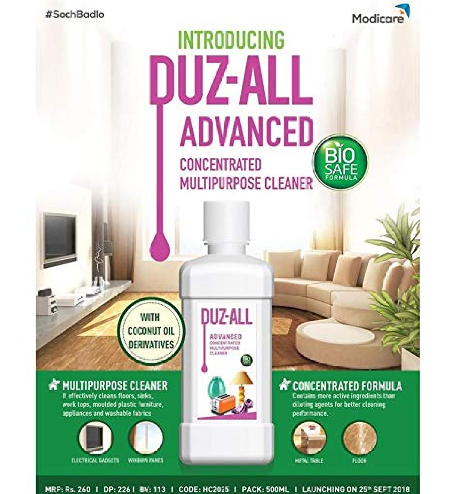 DUZ All Advanced Concentrated Multi-Purpose Cleanser | International Shipping Available - Buy Online on GoSupps.com