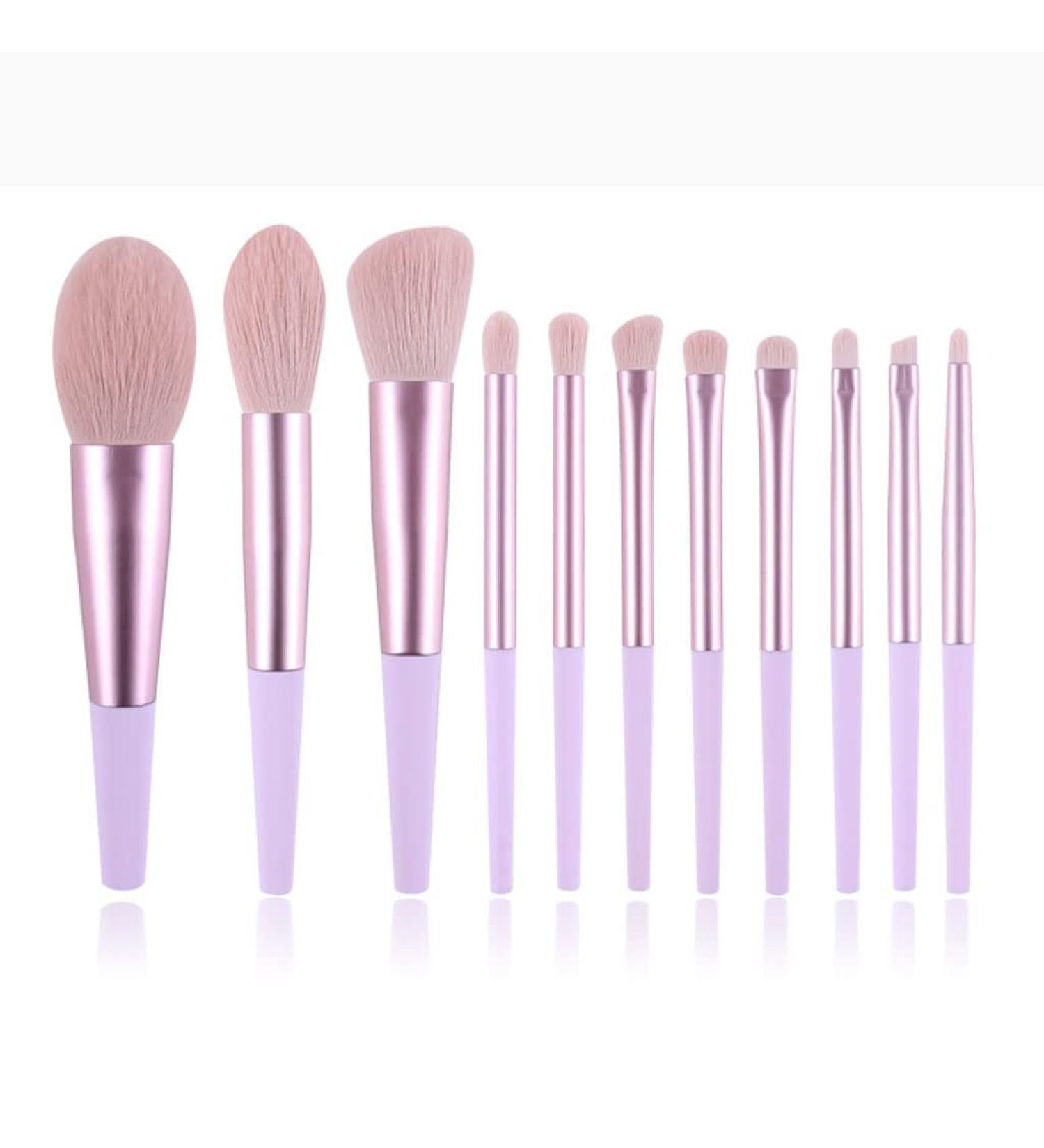 Complete Set of 11 Makeup Brushes Premium Tools for Flawless Blush & Eye Shadow Application | International Shipping Available - Buy Online on GoSupps.com