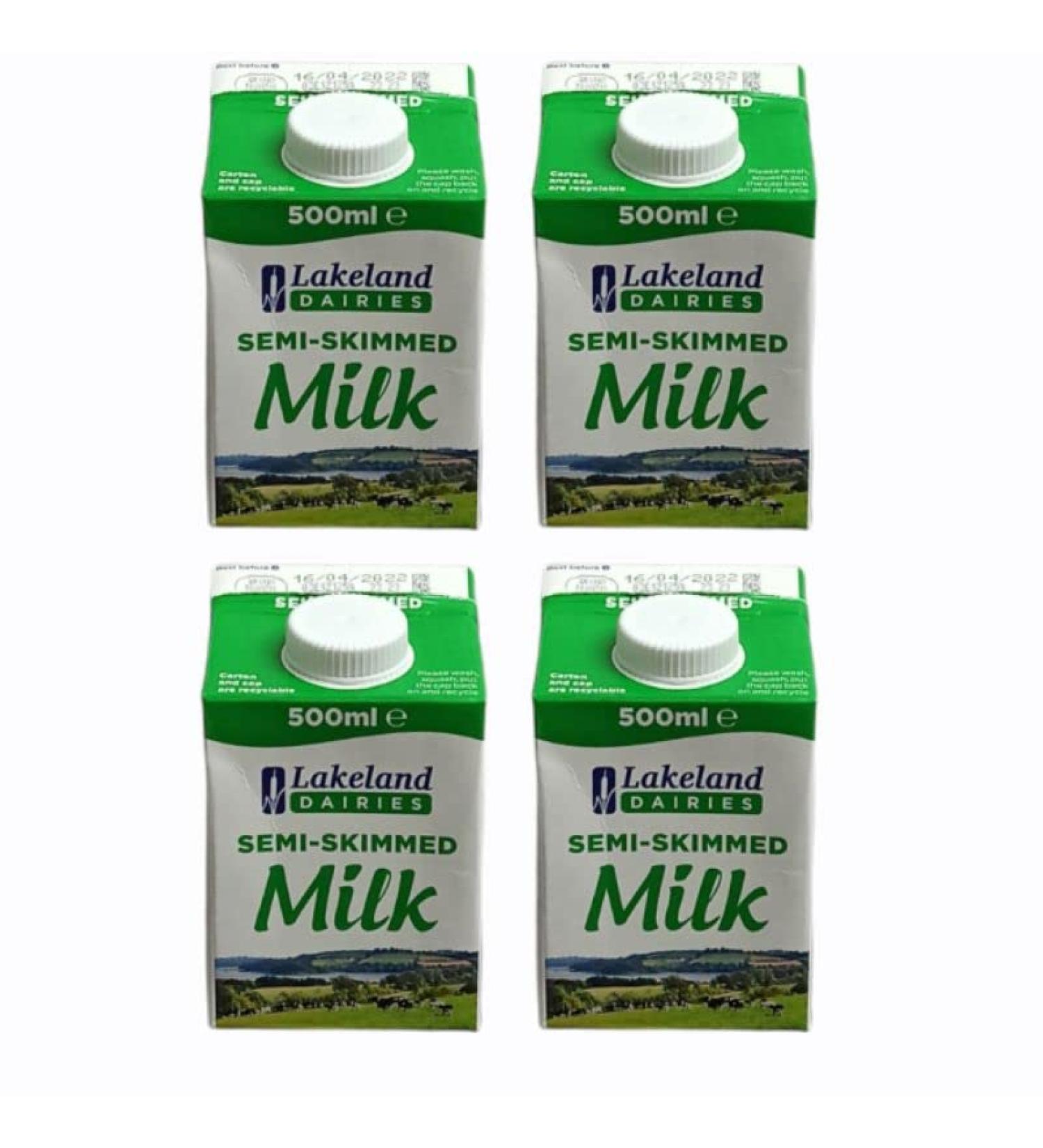 4 x 500ml UHT Semi-Skimmed Milk