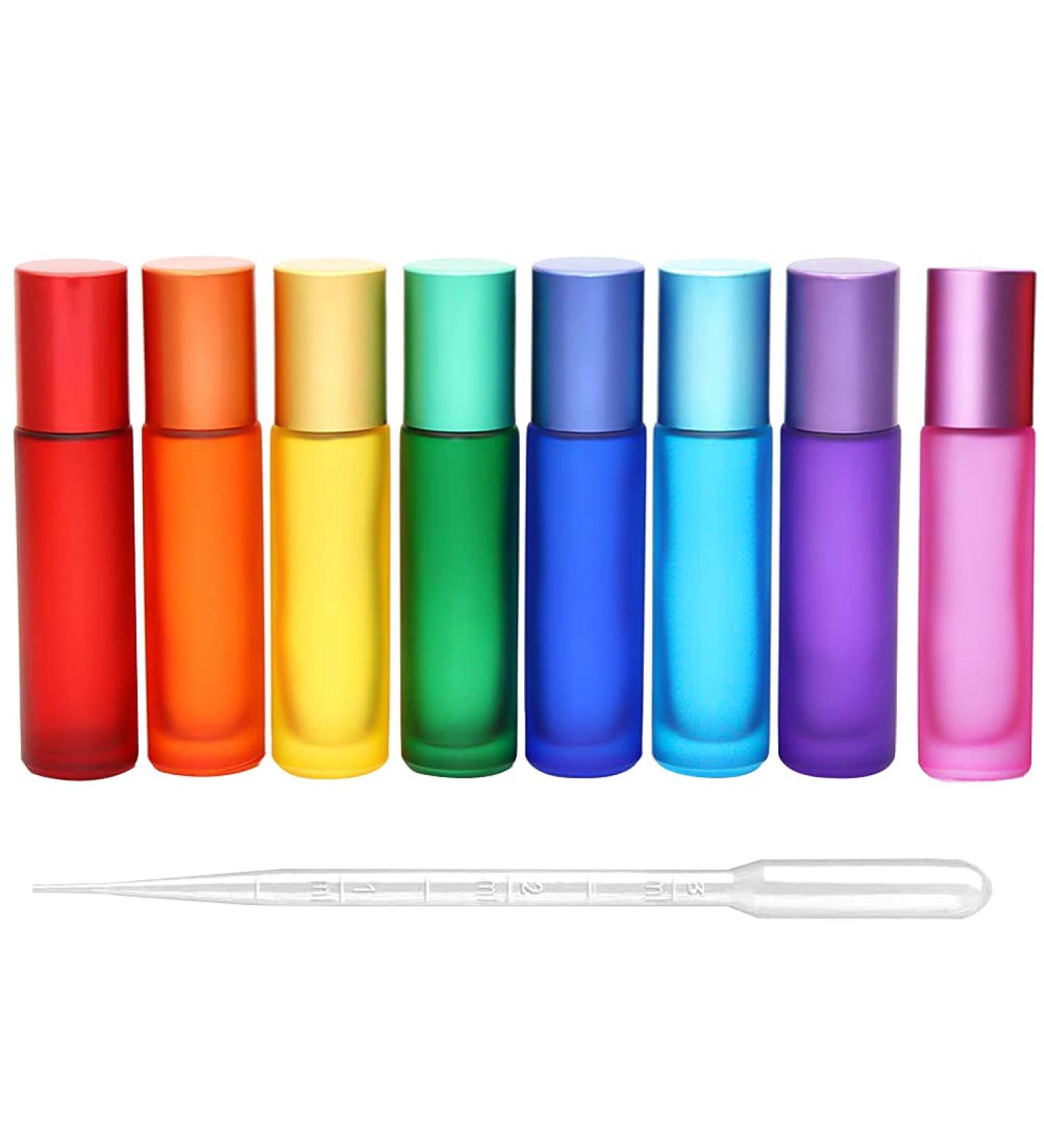Buy 1 Set Portable Perfume Essential Oil Roller Bottles - Compact Glass Cosmetic Sub Bottles for International Shipping - Buy Online on GoSupps.com