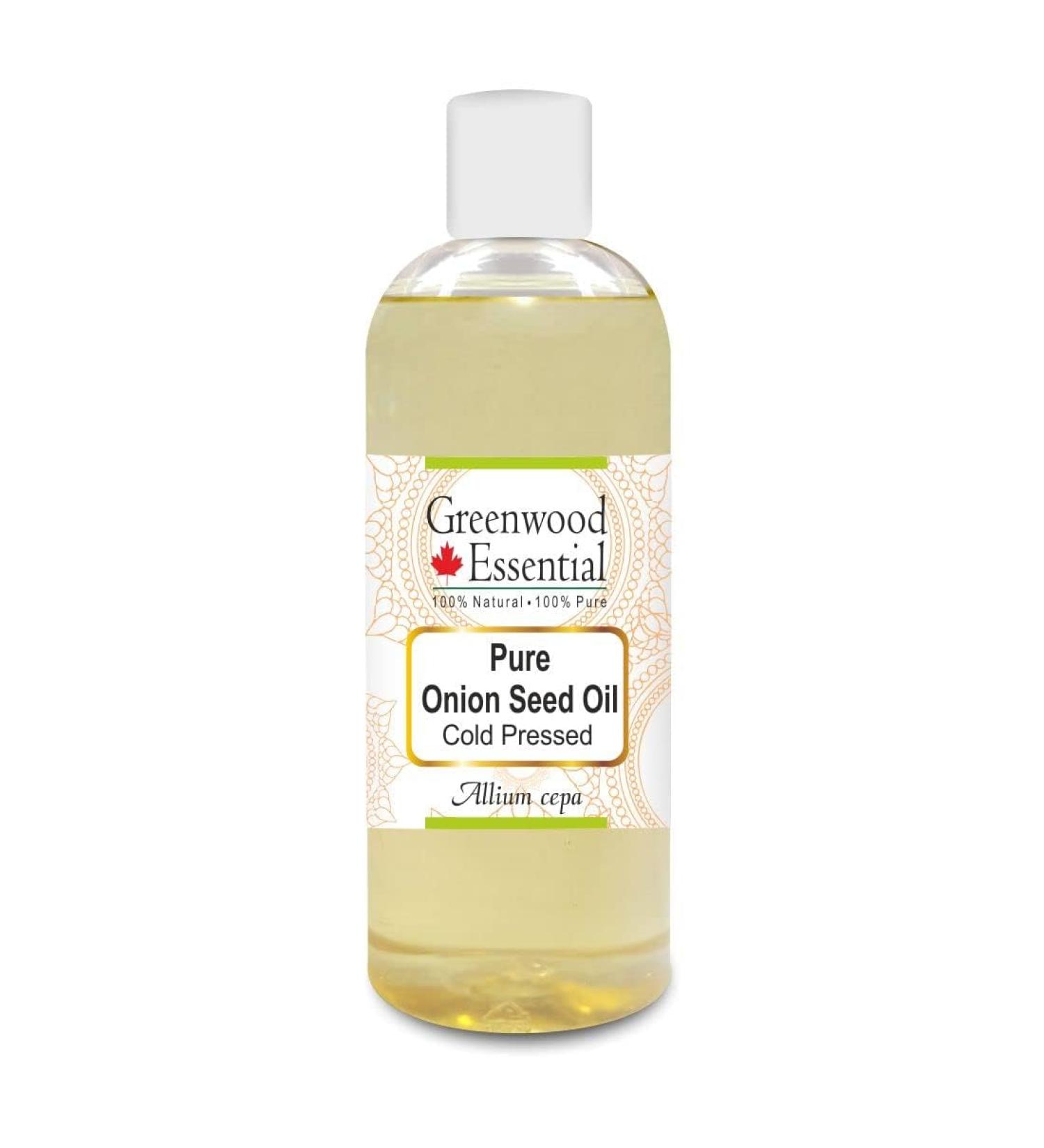 Greenwood Essential Pure Onion Seed Oil - 200ml (6.76 oz) | Therapeutic Grade Cold Pressed Allium cepa for Hair & Skin Care International Shipping Available - Buy Online on GoSupps.com