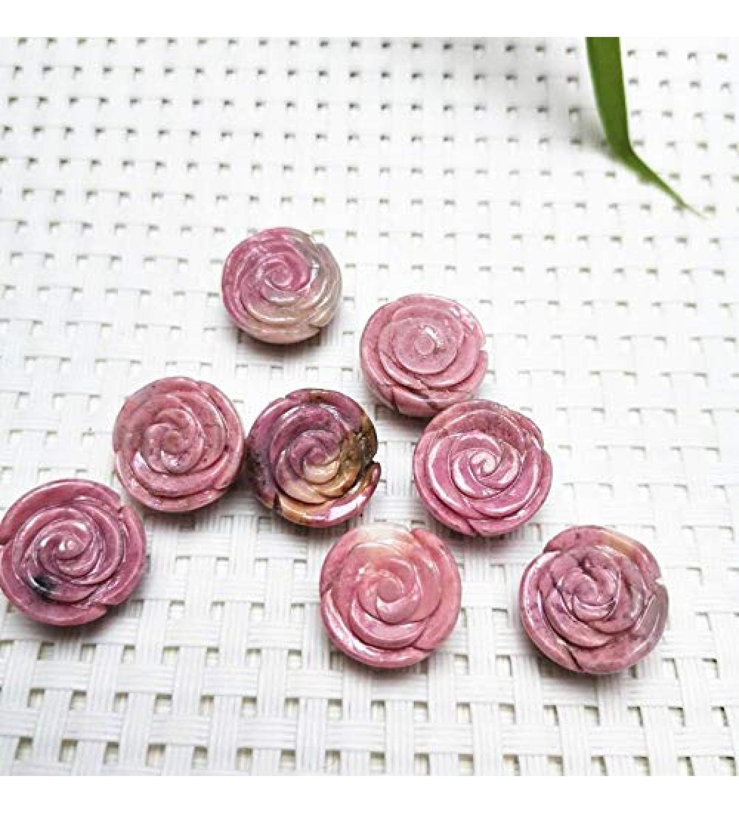 Natural Stone Carved Rose Rhodonite Crystal Flower for DYI Gift (Color : 5 pcs) - Buy Online on GoSupps.com