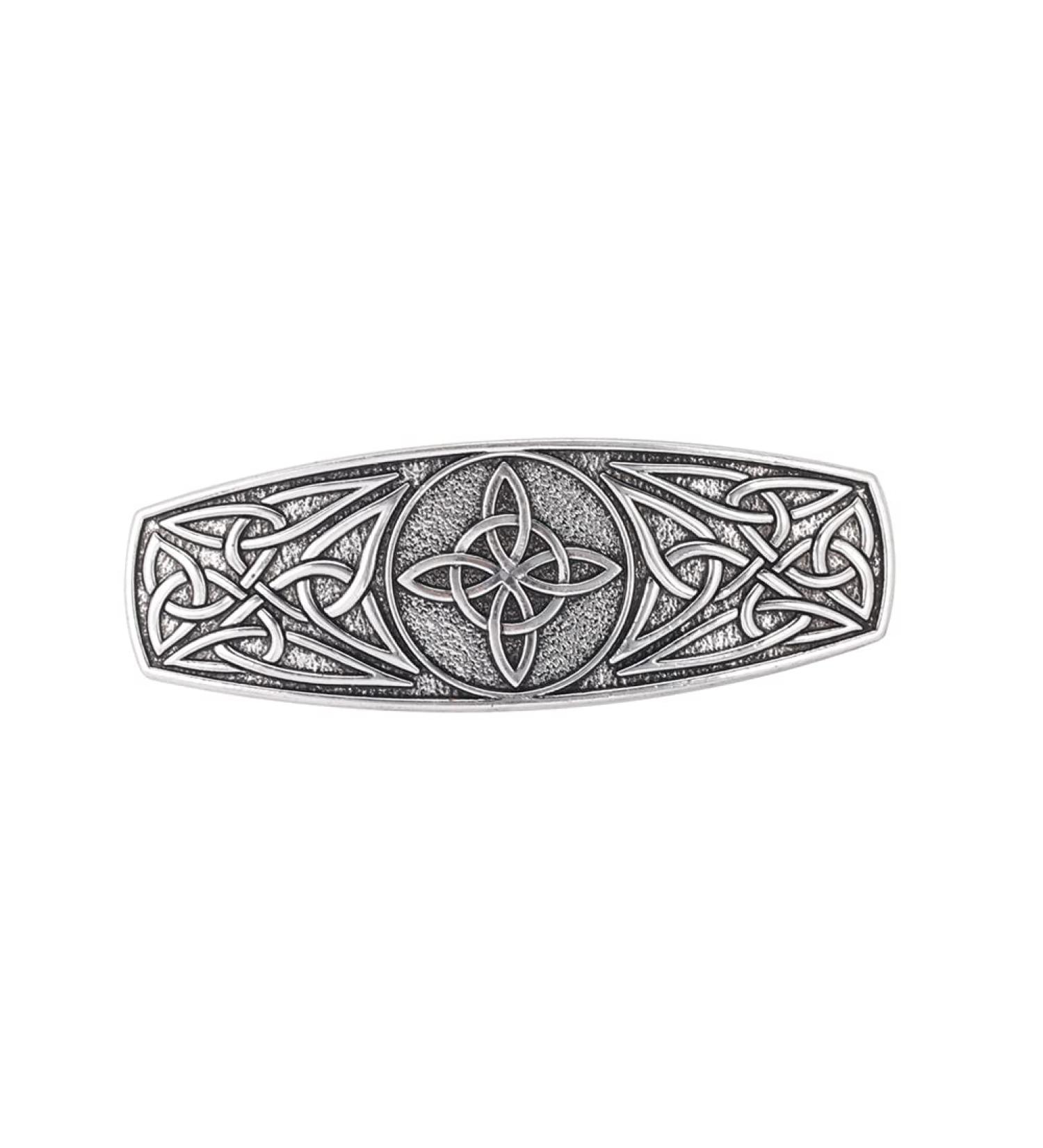 TEAMER Celtic Knot Hair Clip - Vintage Metal Barrette Headwear for Women, Witches Knot 2 - Antique Silver - Buy Online on GoSupps.com