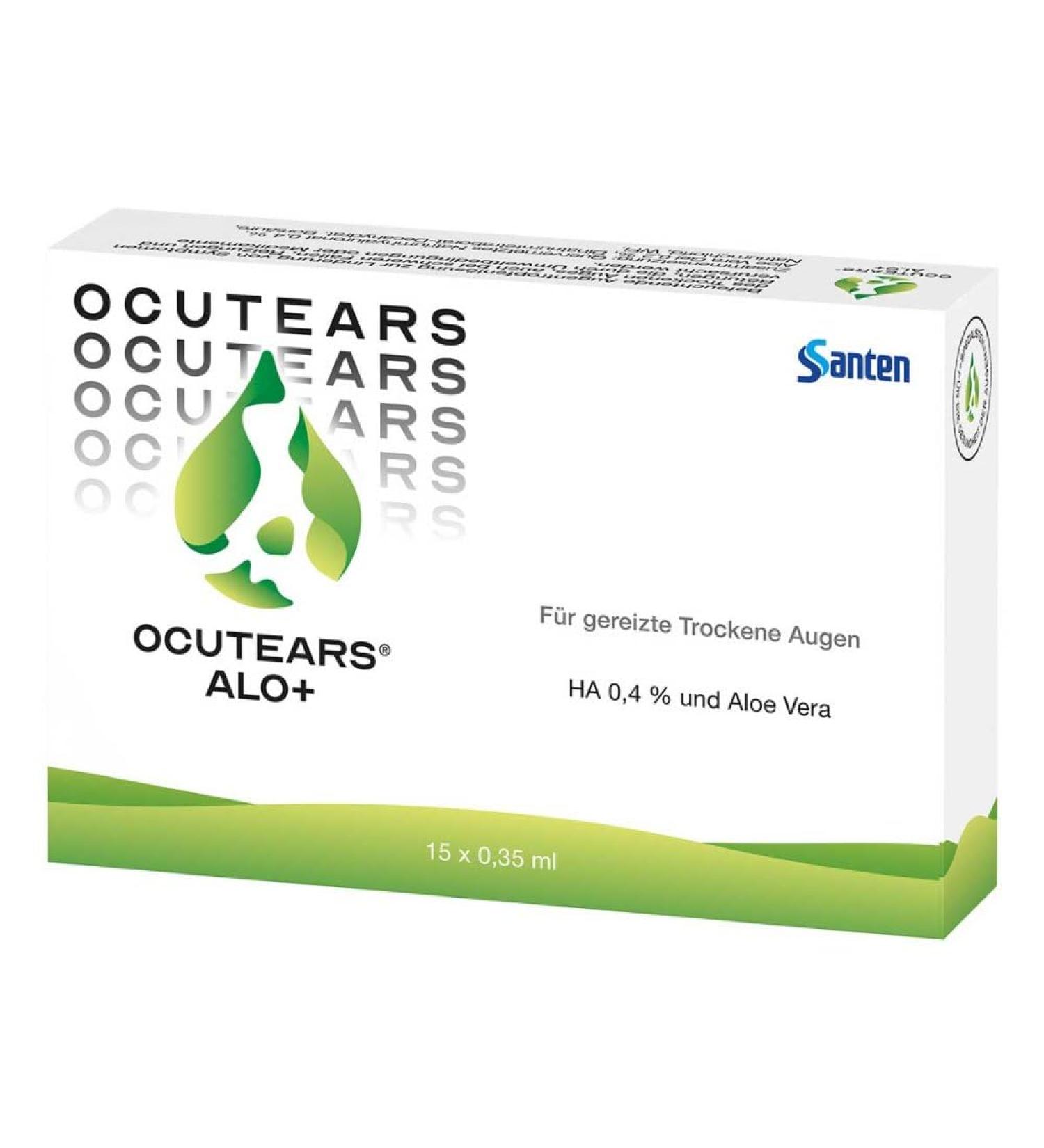 OCUTEARS Alo+ Eye Drops for Sensitive Dry Eyes - Hyaluronic Acid & Aloe Vera | 15 Ampoules | International Shipping - Buy Online on GoSupps.com