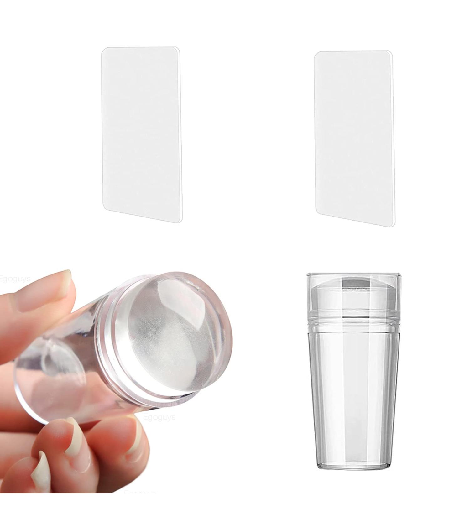 MaikcQ Nail Stamper Kit - 2 Clear Silicone Jelly Stampers with Scraper for DIY Nail Decor - Buy Online on GoSupps.com