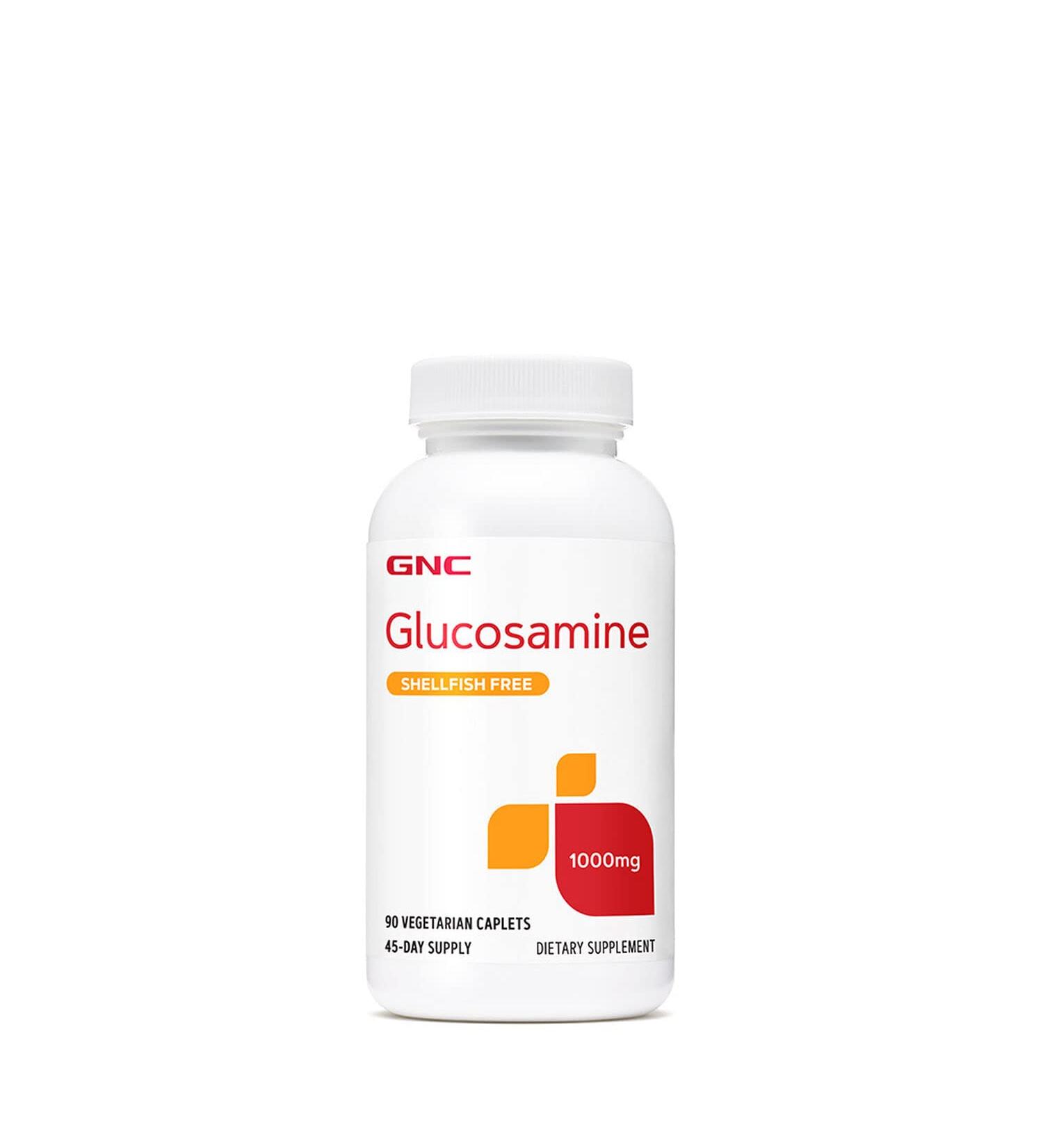 GNC Glucosamine 1000mg - 90 Vegetarian Caplets | Joint Support Supplement - Buy Online on GoSupps.com