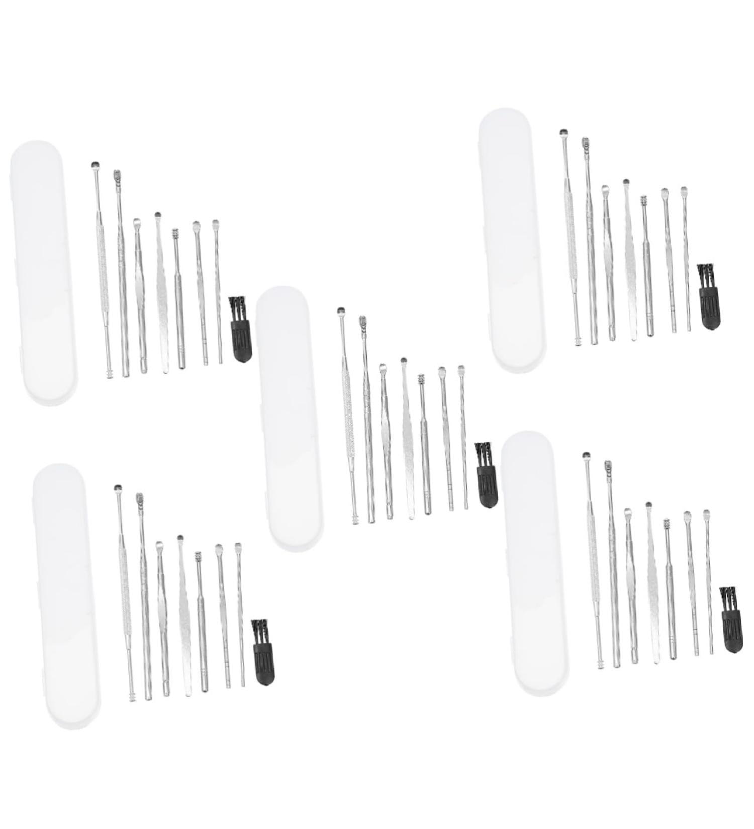 FOMIYES 5 Sets Ear Spoon Kit - Stainless Steel Ear Wax Removal Tools Ear Cleaning Props & Picks for Home Use | International Shipping Available - Buy Online on GoSupps.com