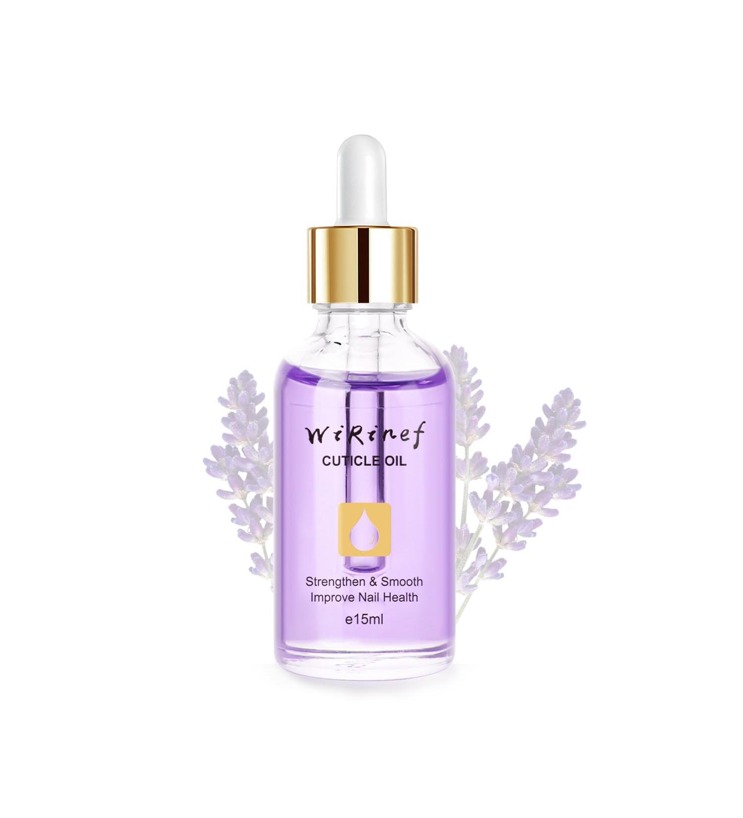 Organic Nail Cuticle Oil 15ml - Vitamin E & B Jojoba Oil Moisturizes & Repairs Dry Rough Cuticles Dropper Design Premium Nail Care Lavender Scent flavor - Buy Online on GoSupps.com