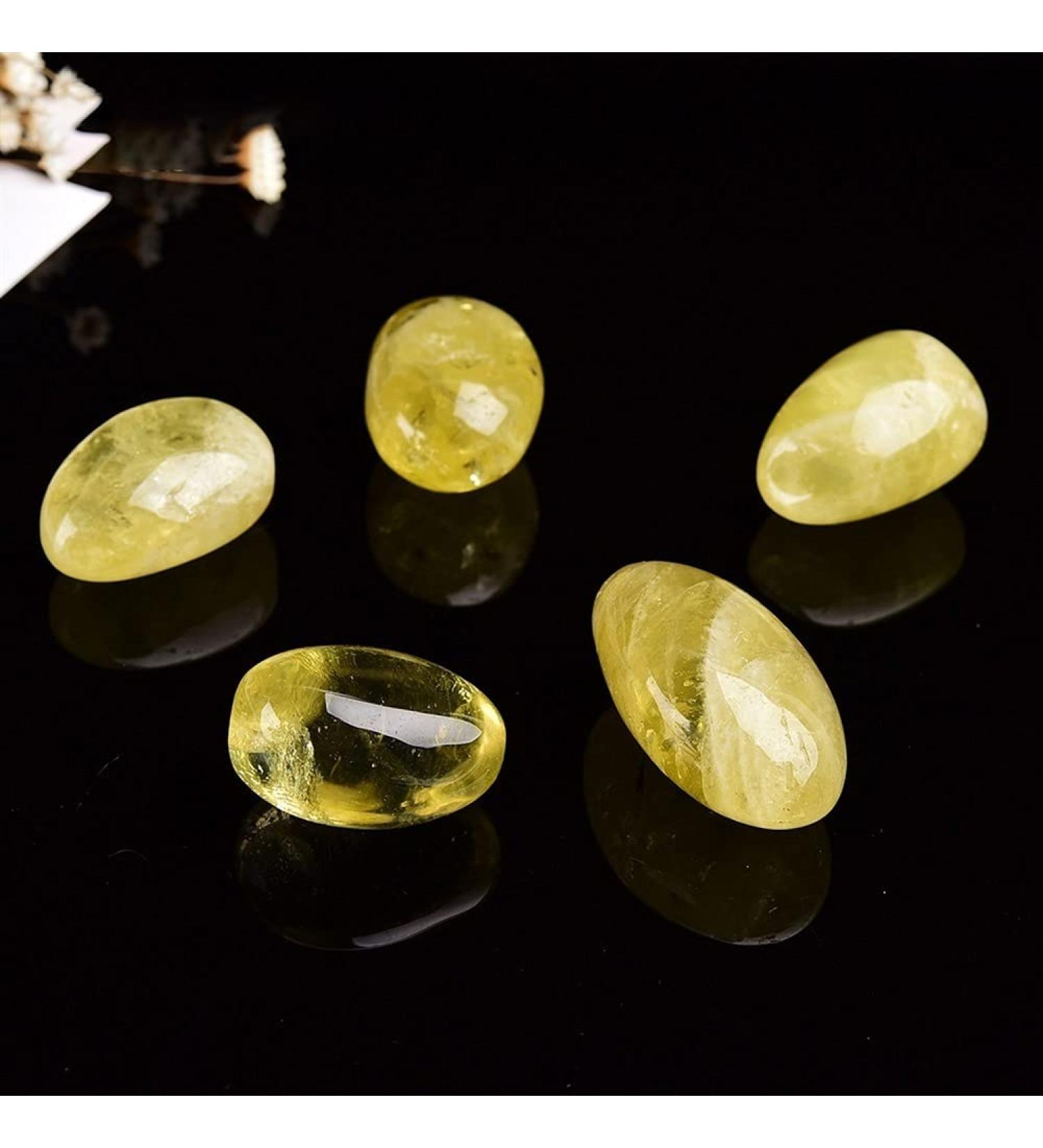 Decorative Crystal 1pc 30g/pc Natural Crystal Stone Citrine Large Grain Polished Stone for Garden Fish Tank Decoration Health Quartz Home Decor Crystal - Buy Online on GoSupps.com