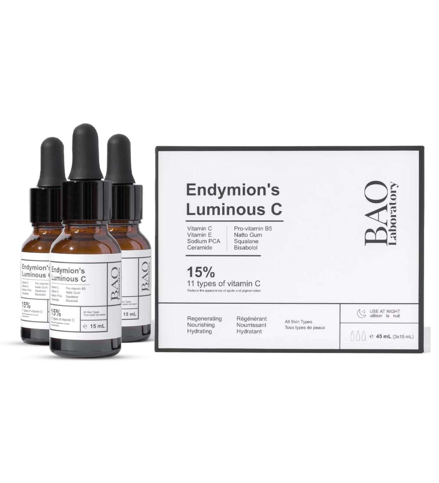 Buy ENDYMION S LUMINOUS C Face Serum | Brightening & Refreshing Multi Vitamin Serum with Bisabolol Squalane Vitamin C & E for All Skin Types (45 ML) - International Shipping Available - Buy Online on GoSupps.com