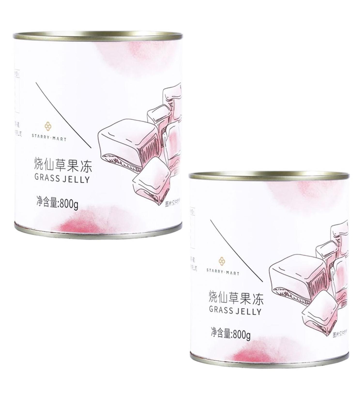 Starry Mart Doking Jelly for Bubble Tea Dessert Topping - Grass Jelly 800g (Pack of 2) Grass Jelly (Pack of 2) - Buy Online on GoSupps.com