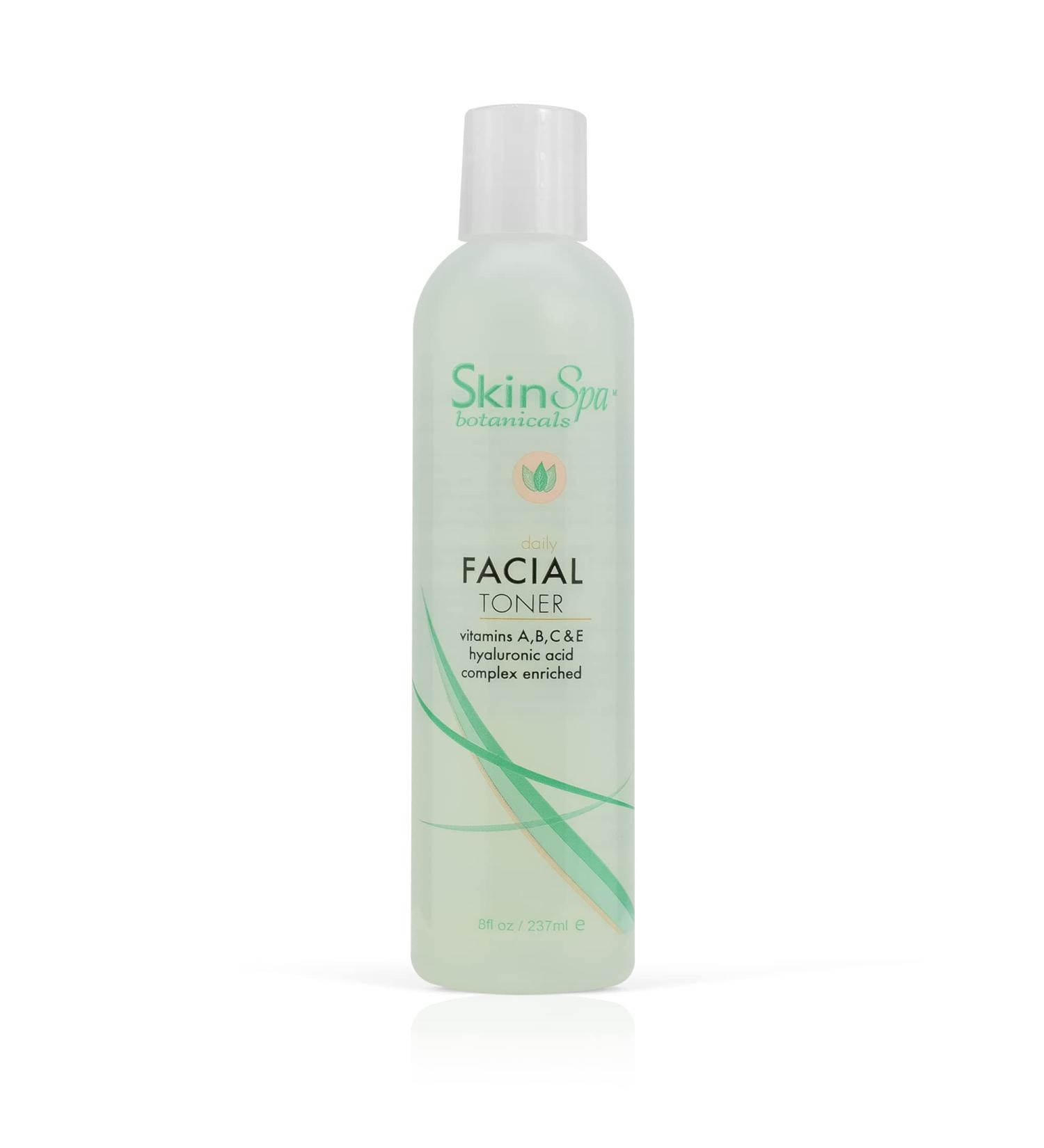 Skin Spa - Face Toner for All Skin Types 8 Oz Skin Care Daily Facial Toner - Hydrates and Refresh Skin Non- Alcoholic and Paraben Free Formula
