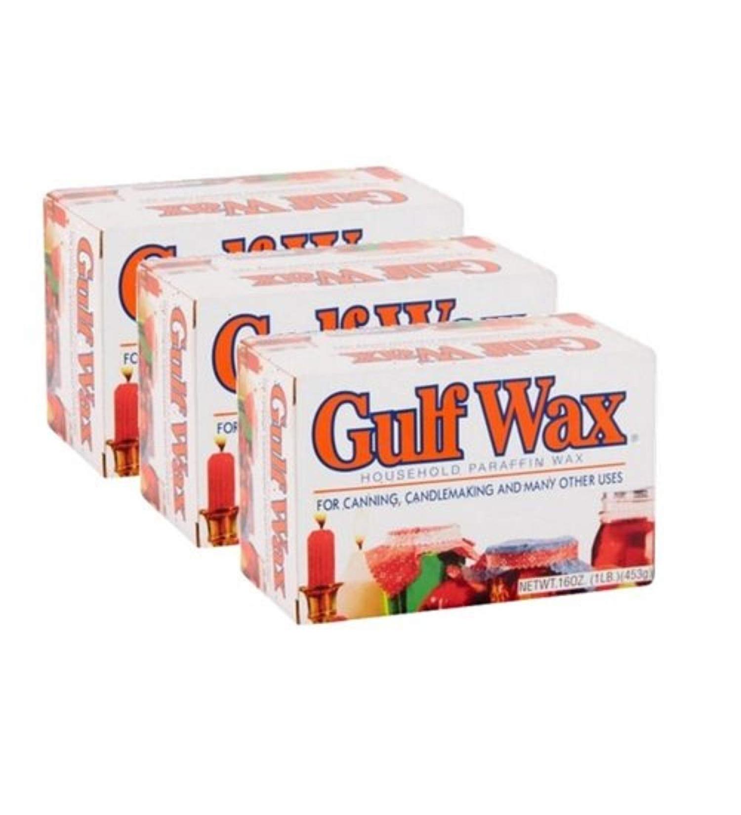 Gulf Wax Household Paraffin Wax 1 Pound Bars (3 Packs)