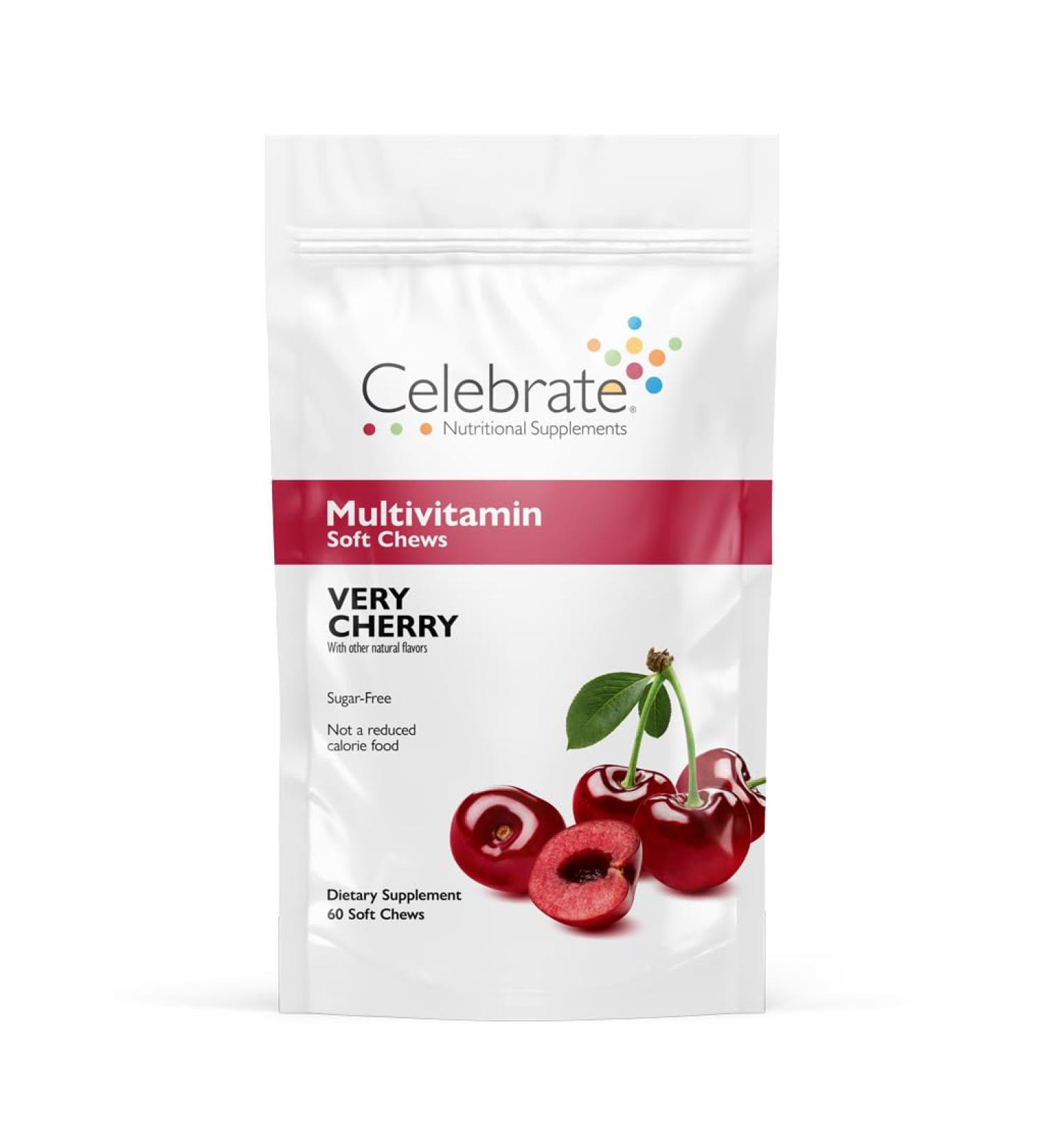 Celebrate Vitamins Bariatric Multivitamin Soft Chews - Essential Vitamins & Minerals Sugar & Gluten Free - Gastric Bypass & Sleeve Gastrectomy Supplement - Cherry (60ct) Very Cherry 60 Count (Pack of 1) - Buy Online on GoSupps.com