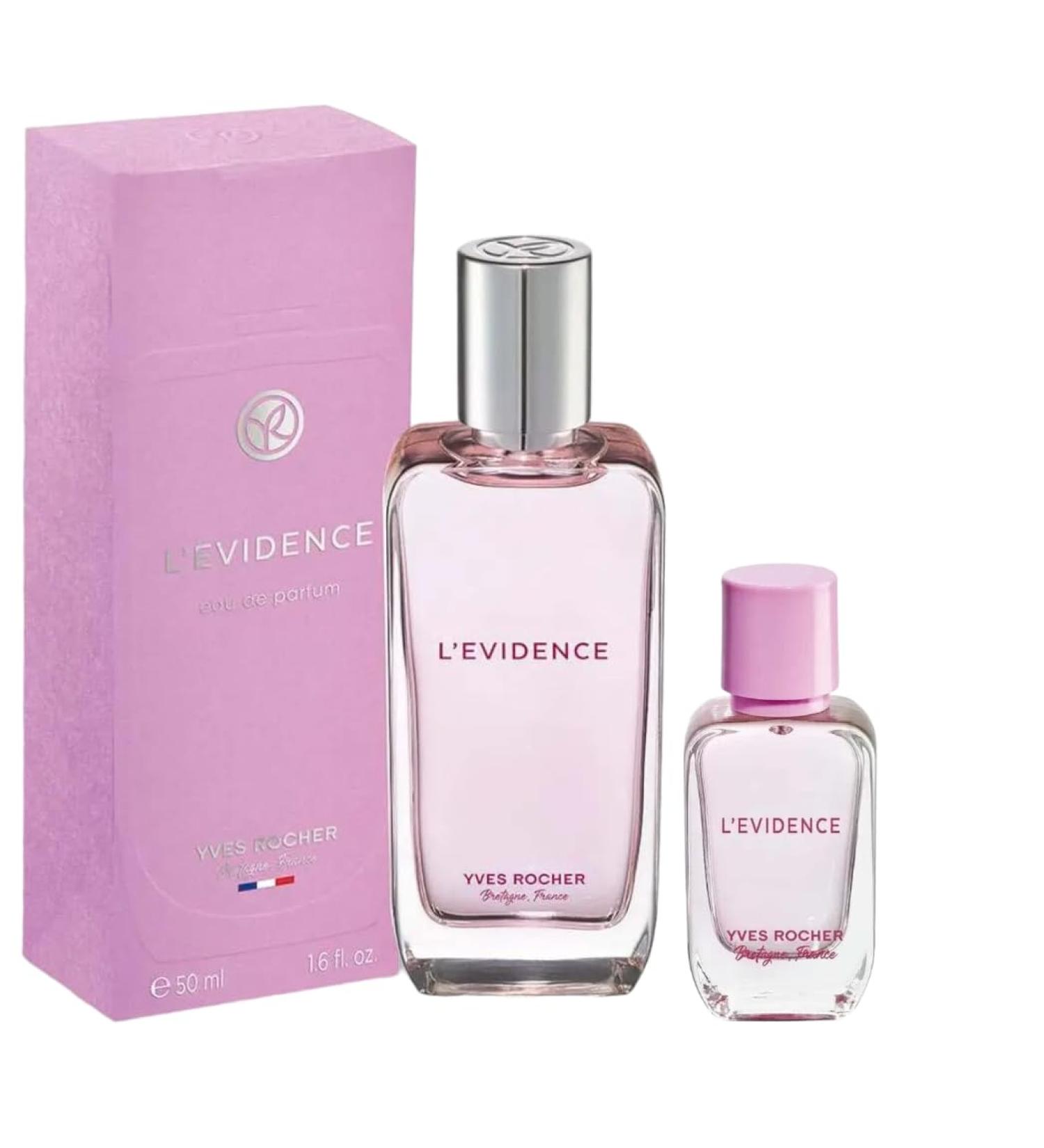 Yves Rocher L Evidence Eau de Parfume for Women Set of 2-50 ml. / 1.7 fl.oz. and 5 ml./0.16 fl.oz.