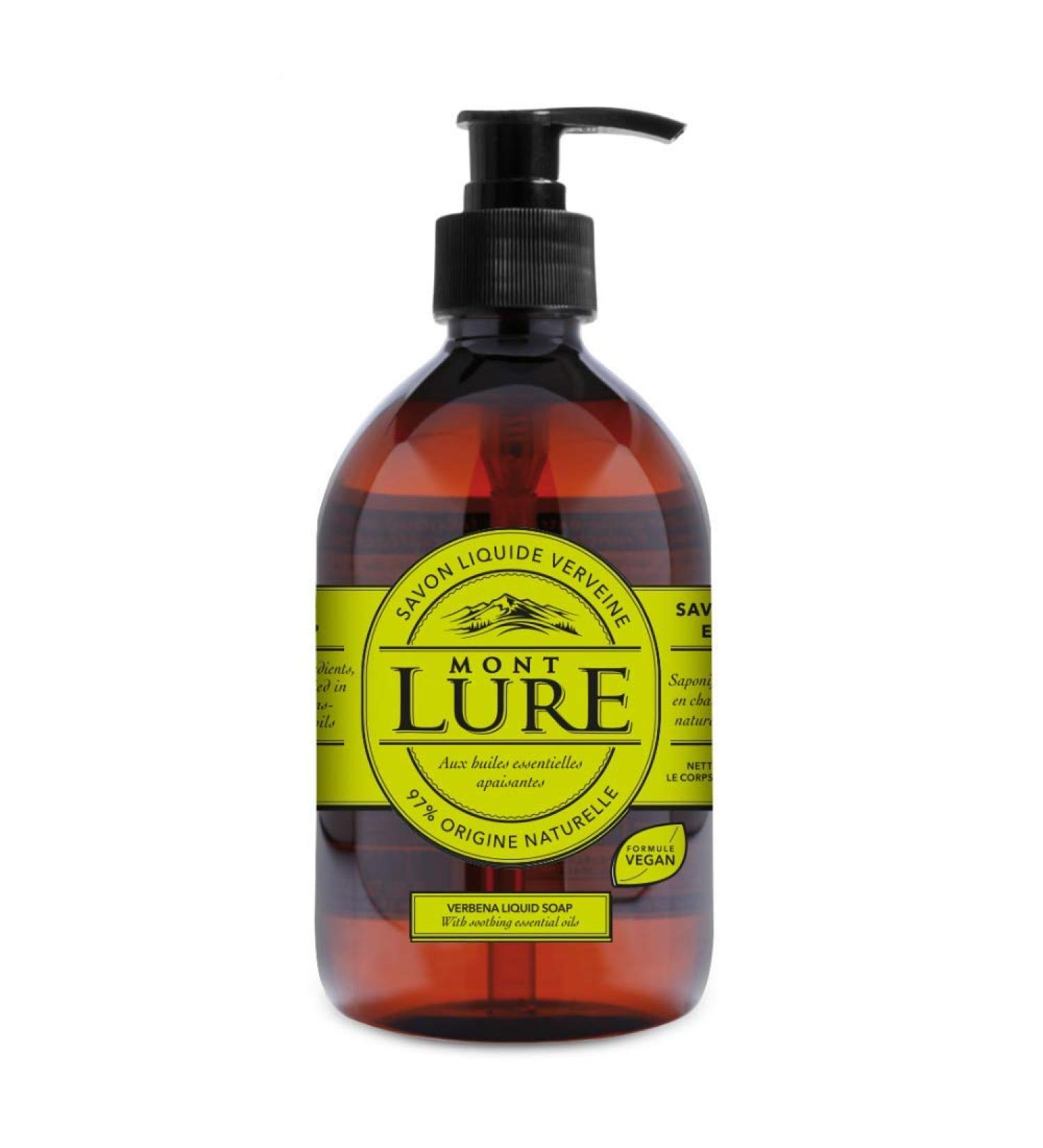  Montlure Traditional Verbena Liquid Soap with Essential Oils - 97% Natural Ingredients - Made in Provence France - Hands Body and Face - Shower Gel 500 ml - Buy Online on GoSupps.com