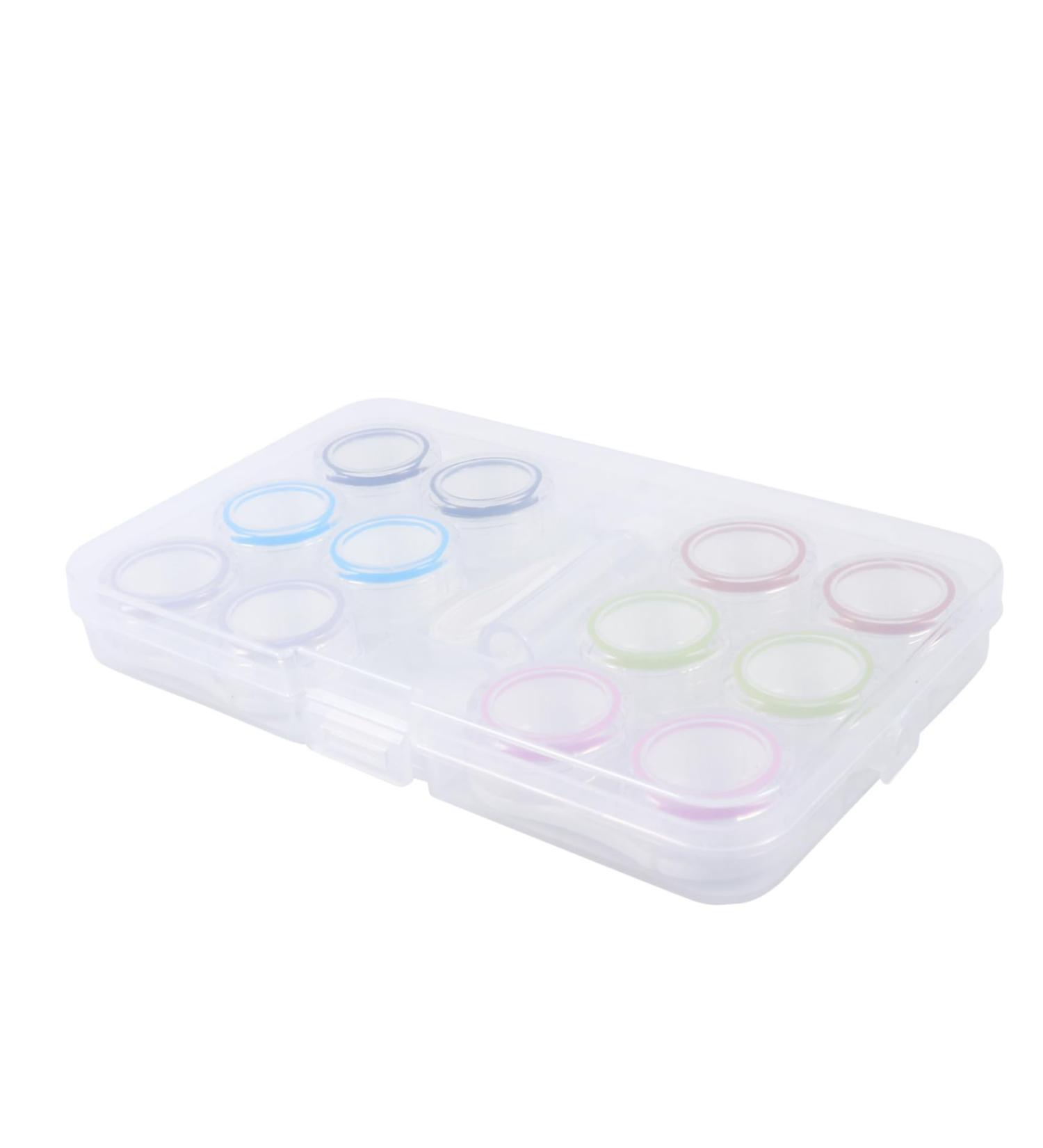 Solustrie Contact Lens Containers Set - Portable Plastic Lens Storage Box for Colored Contacts - Buy Online on GoSupps.com